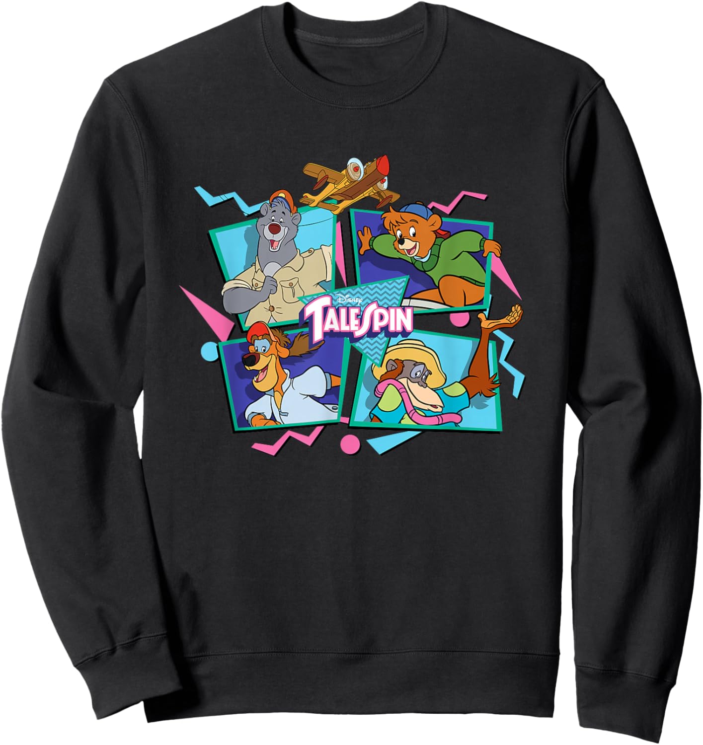 Talespin - Retro Character Group Sweatshirt - Sweatshirt | Black