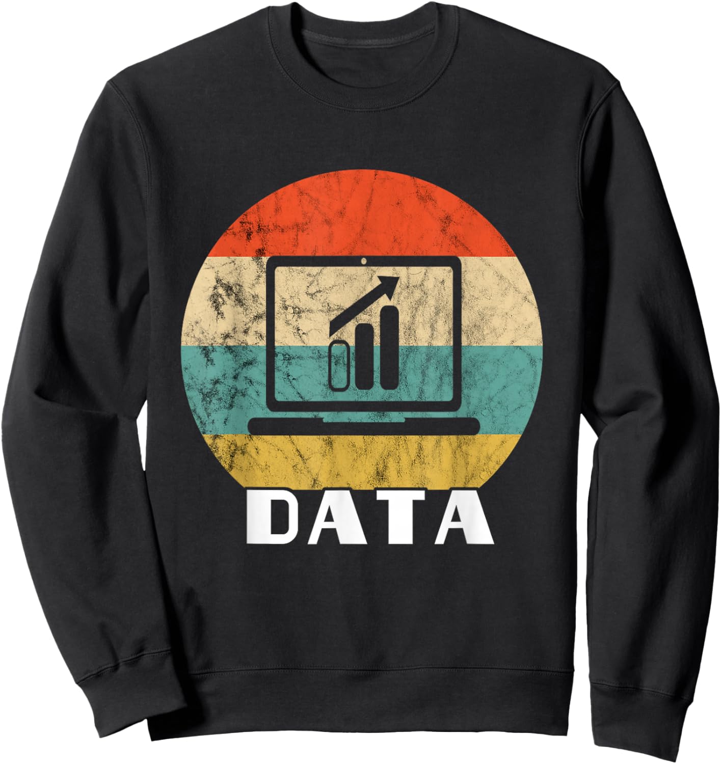 Data Analyst Retro Vintage Digital Data Analysis Software Sweatshirt - Sweatshirt | Black