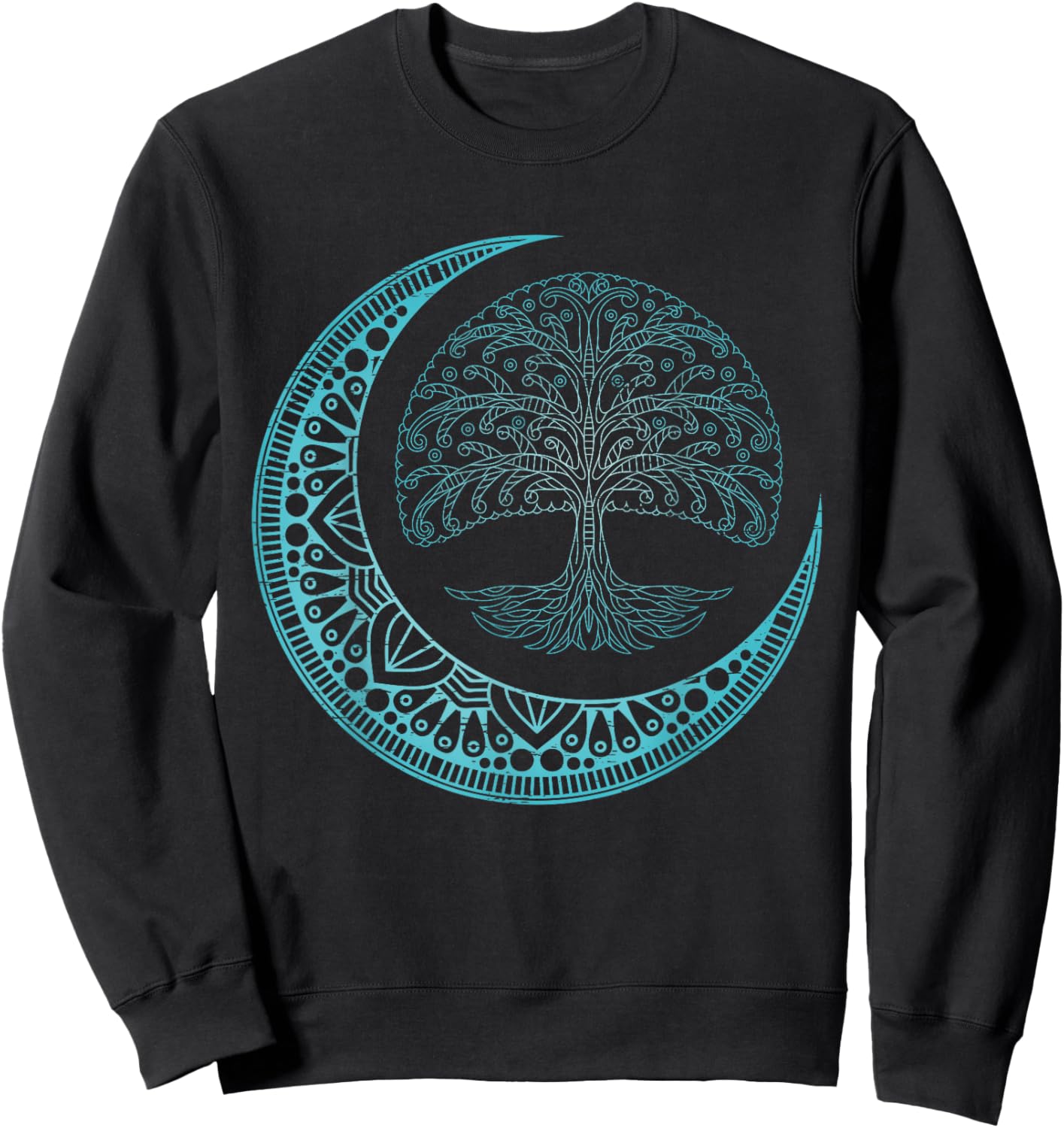 Mandala Tree Life Tattoo Mandala Sweatshirt - Sweatshirt | Black