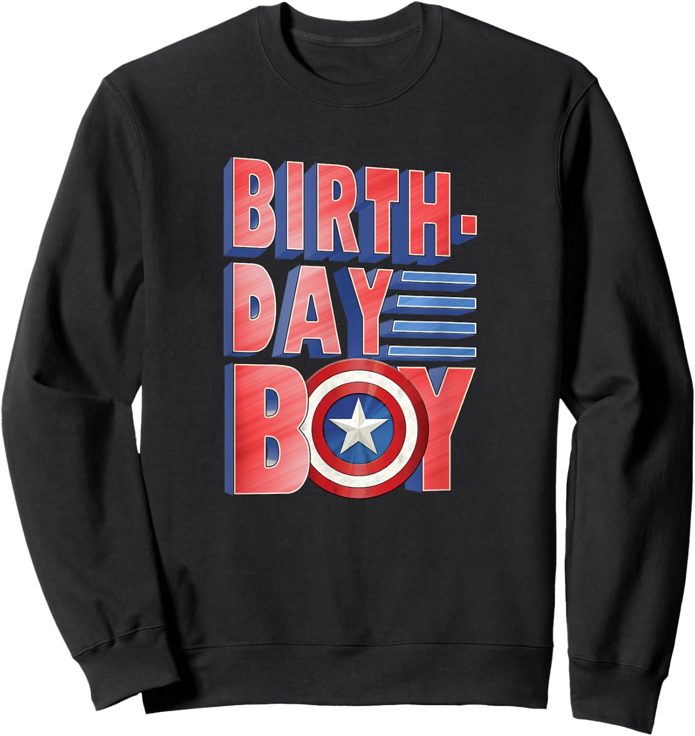 Marvel Avengers Captain America Birthday Boy Sweatshirt - Sweatshirt | Black
