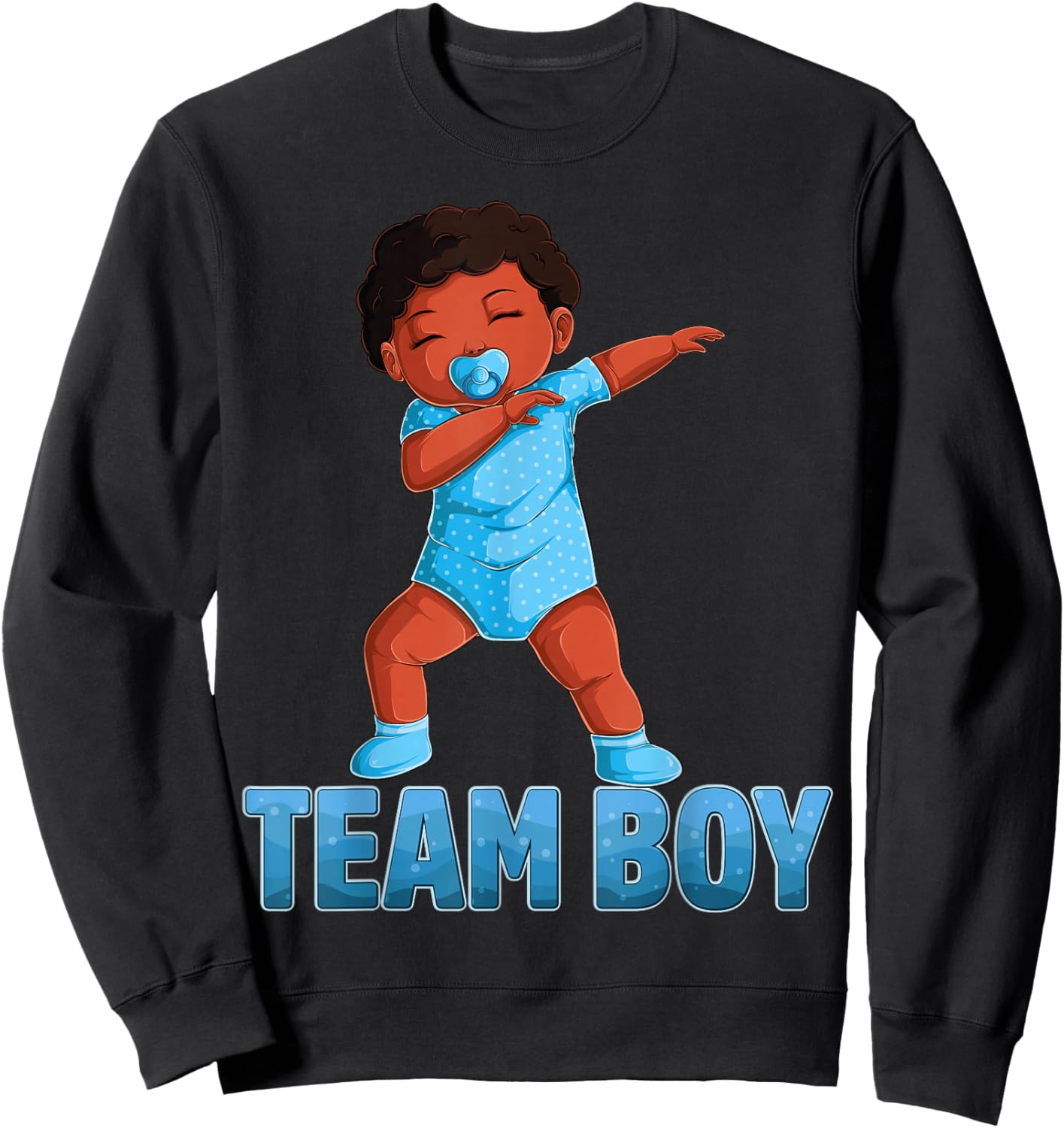 Gender Reveal Party Team Boy Baby Announcement Women Men Sweatshirt - Sweatshirt | Black