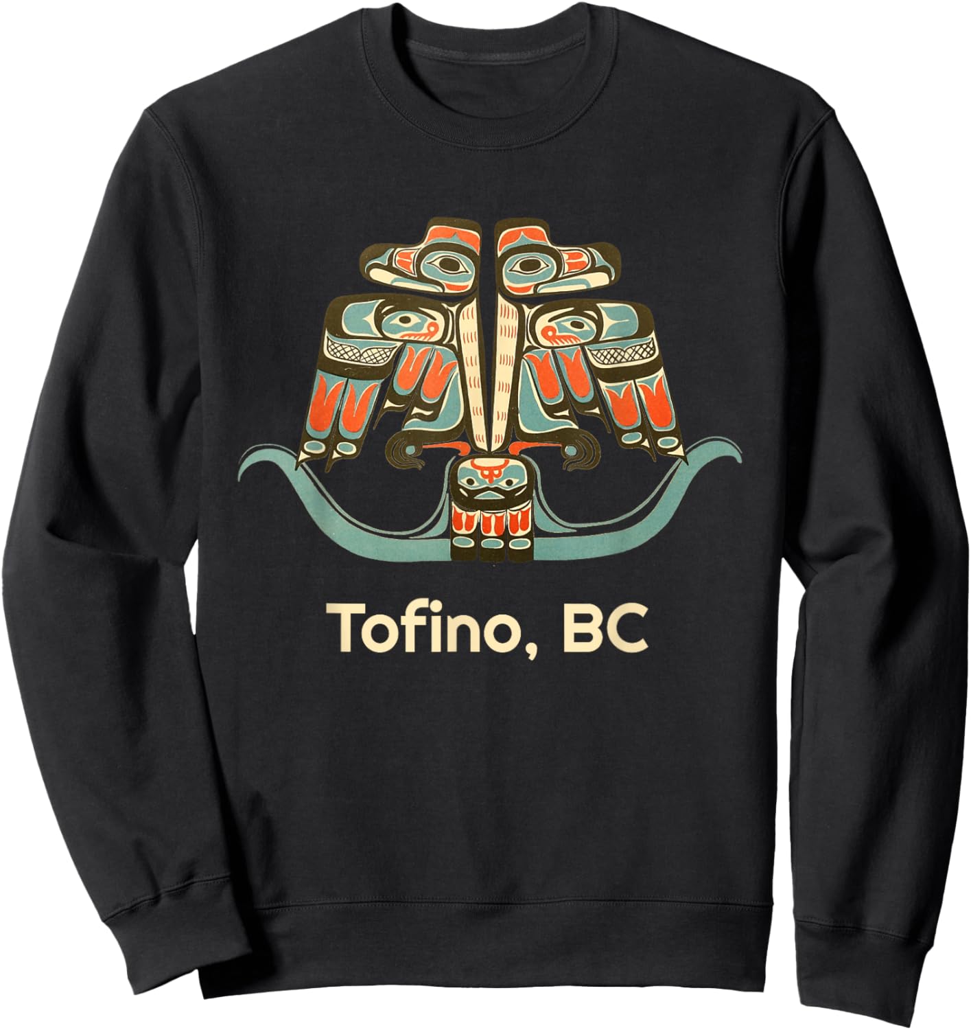Tofino British Columbia Thunderbird Birdwatching Sweatshirt - Sweatshirt | Black