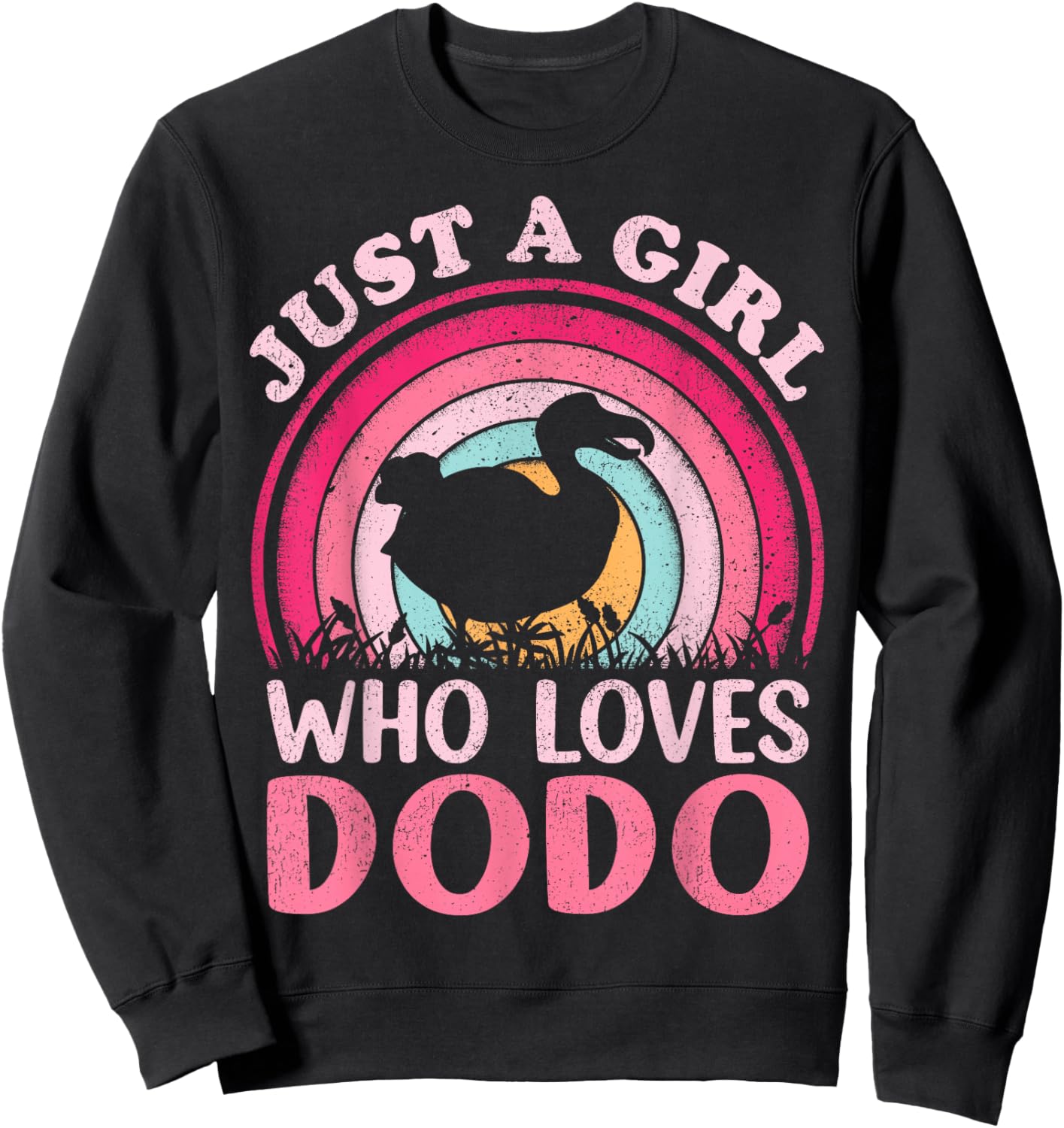 Dodo Bird Vintage Retro Just A Girl Who Loves Dodo Sweatshirt - Sweatshirt | Black
