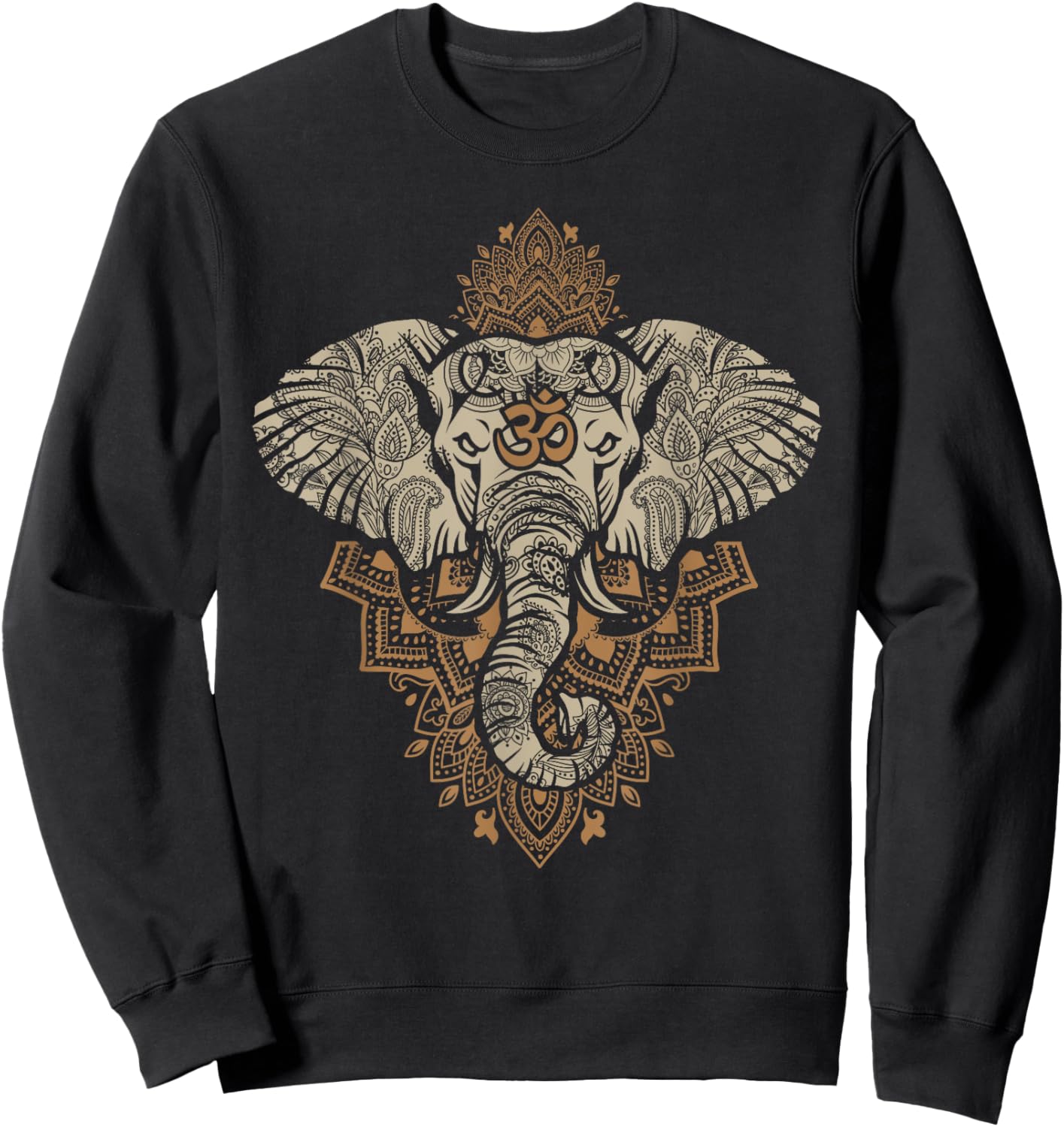 Psytrance Festival Psychedelic Goa Elephant Gift Sweatshirt - Sweatshirt | Black
