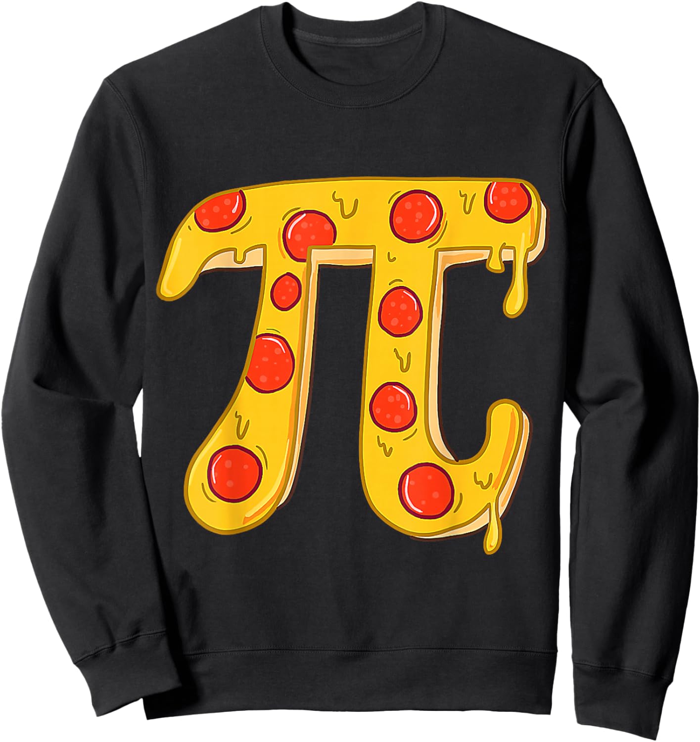 Pizza Pi Funny Pi Day Gift Funny Pizza Pi T Shirt Sweatshirt - Sweatshirt | Black