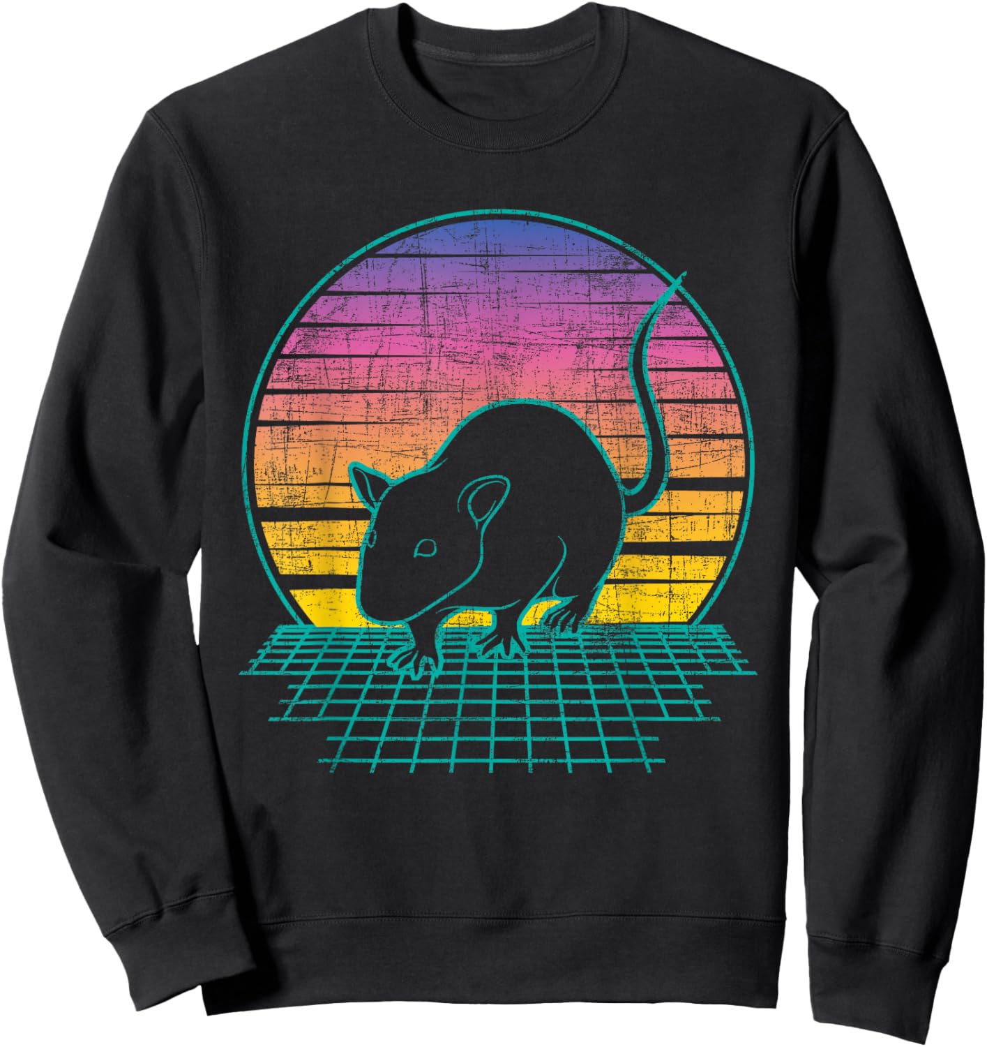 Vintage Rat - Rodent Lover Rat Owner Sweatshirt - Sweatshirt | Black