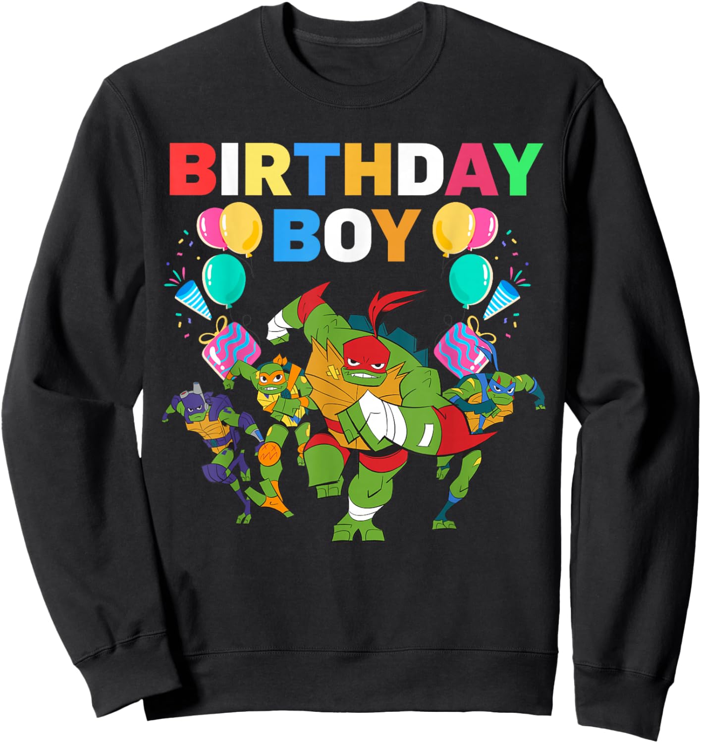 Teenage Mutant Ninja Turtles Birthday Boy Celebration Gift Sweatshirt - Sweatshirt | Black