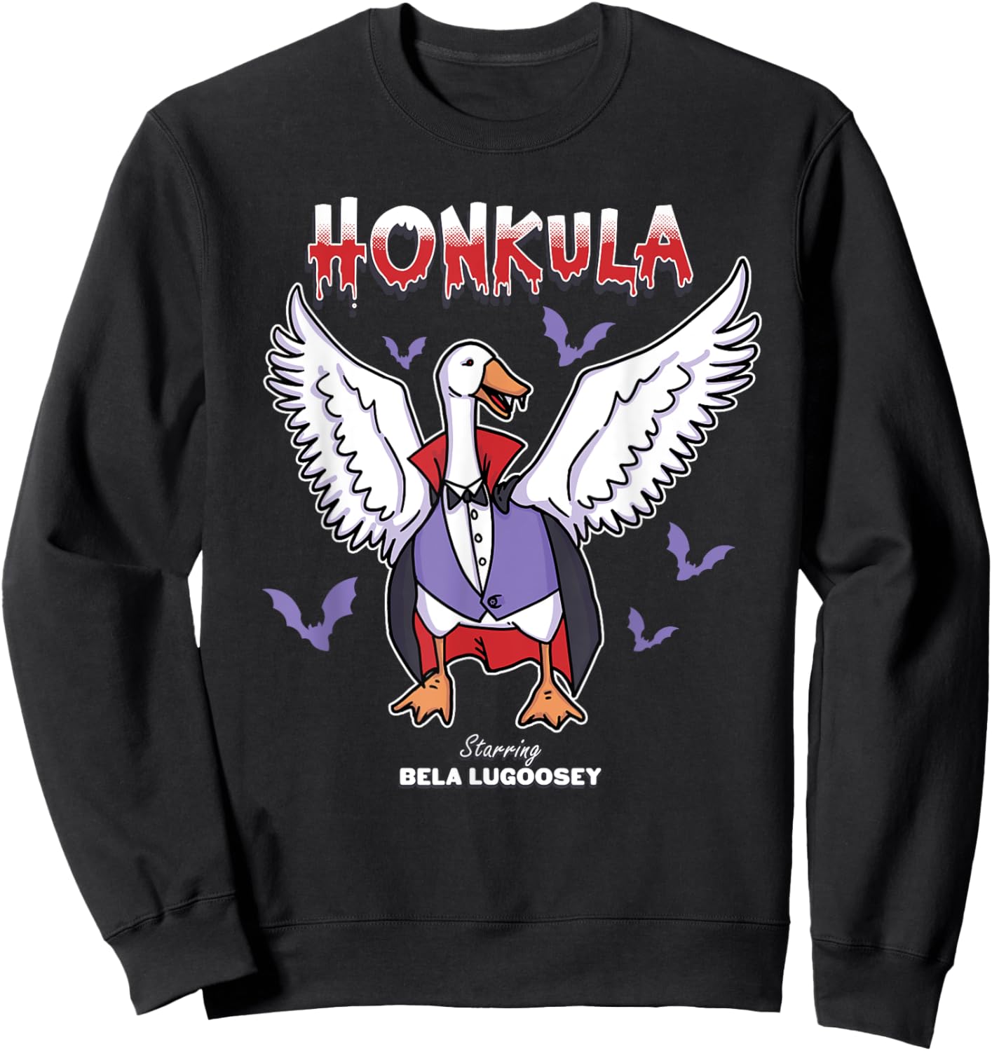 Honkula Funny Vampire Halloween Goose Meme Honkus Ponkus Sweatshirt - Sweatshirt | Black