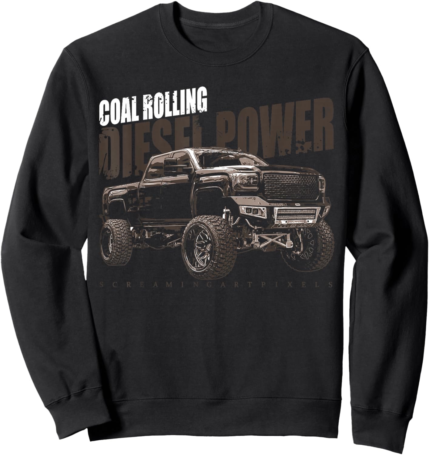 Diesel Power Coal Rolling Turbo Diesel Truck Sweatshirt - Sweatshirt | Black