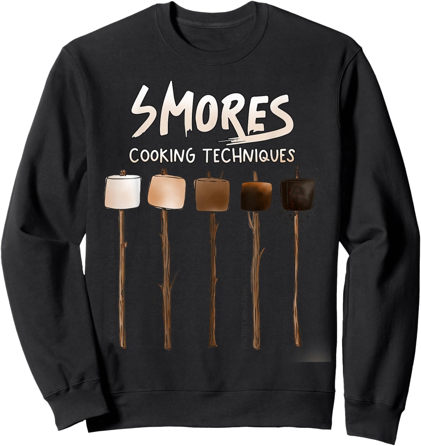 Cute Funny Smores for campers men women and kids Sweatshirt - Sweatshirt | Black