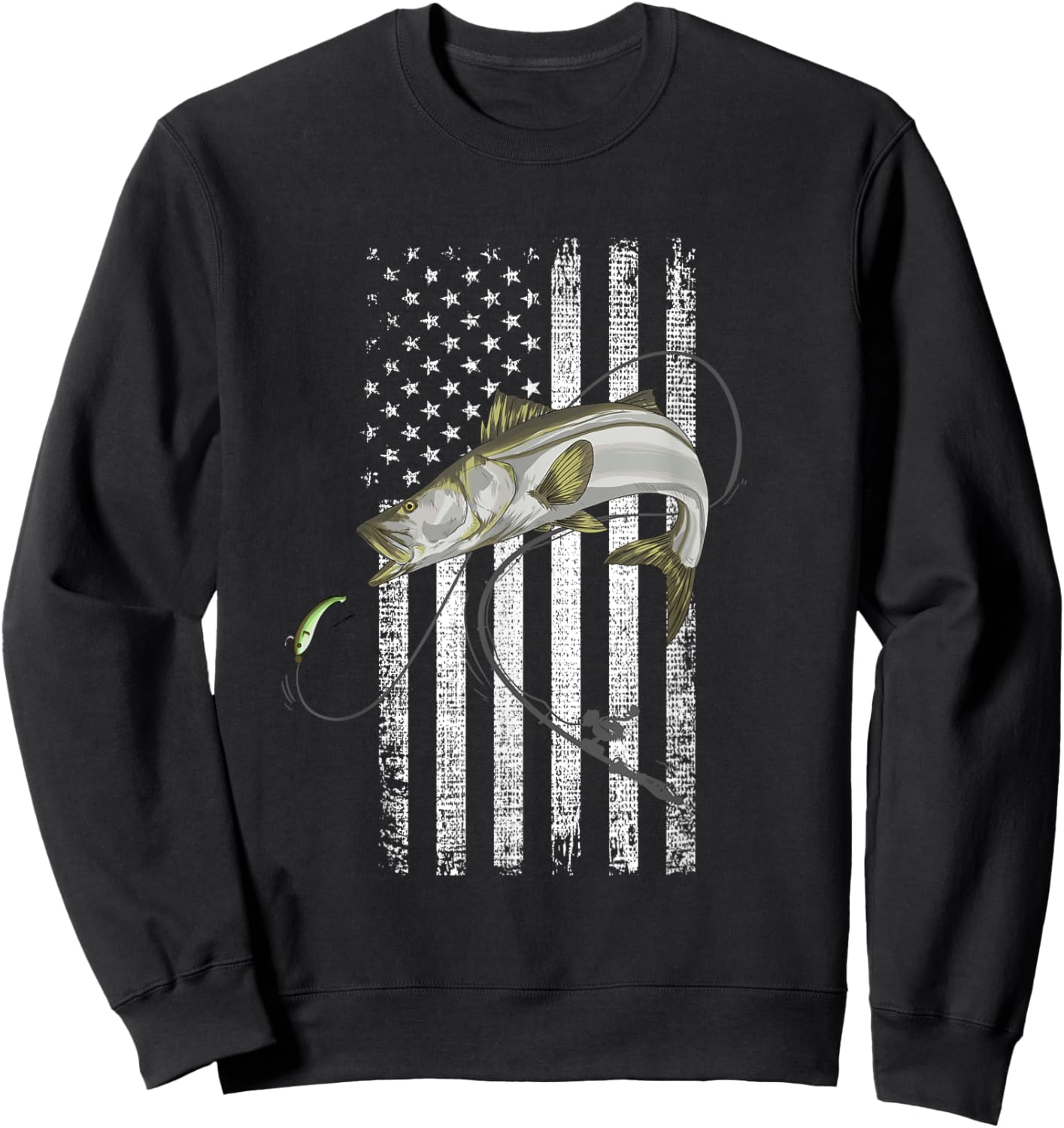 Snook fishing lure Robalo Sergeant Fish Linesider Soapfish Sweatshirt - Sweatshirt | Black