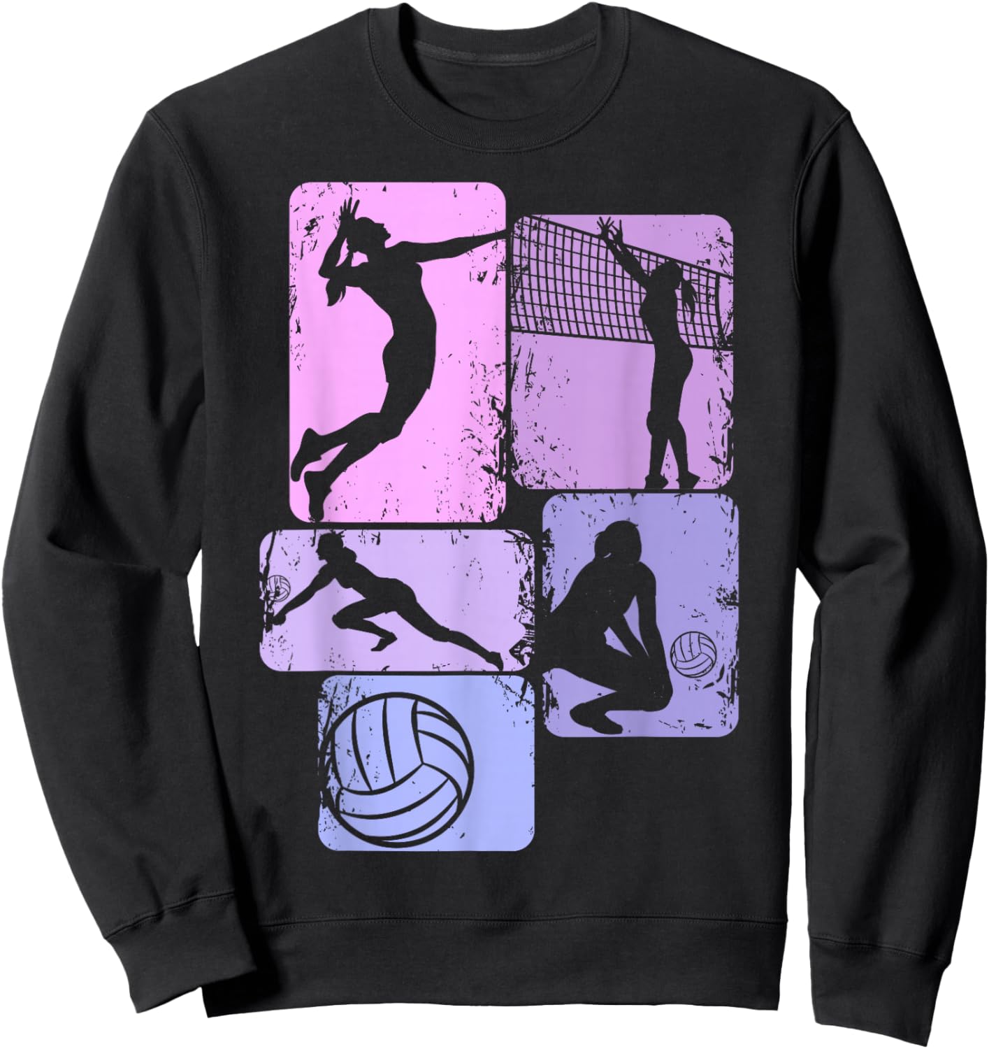 Volleyball Girls Volleyballer Women Sweatshirt - Sweatshirt | Black