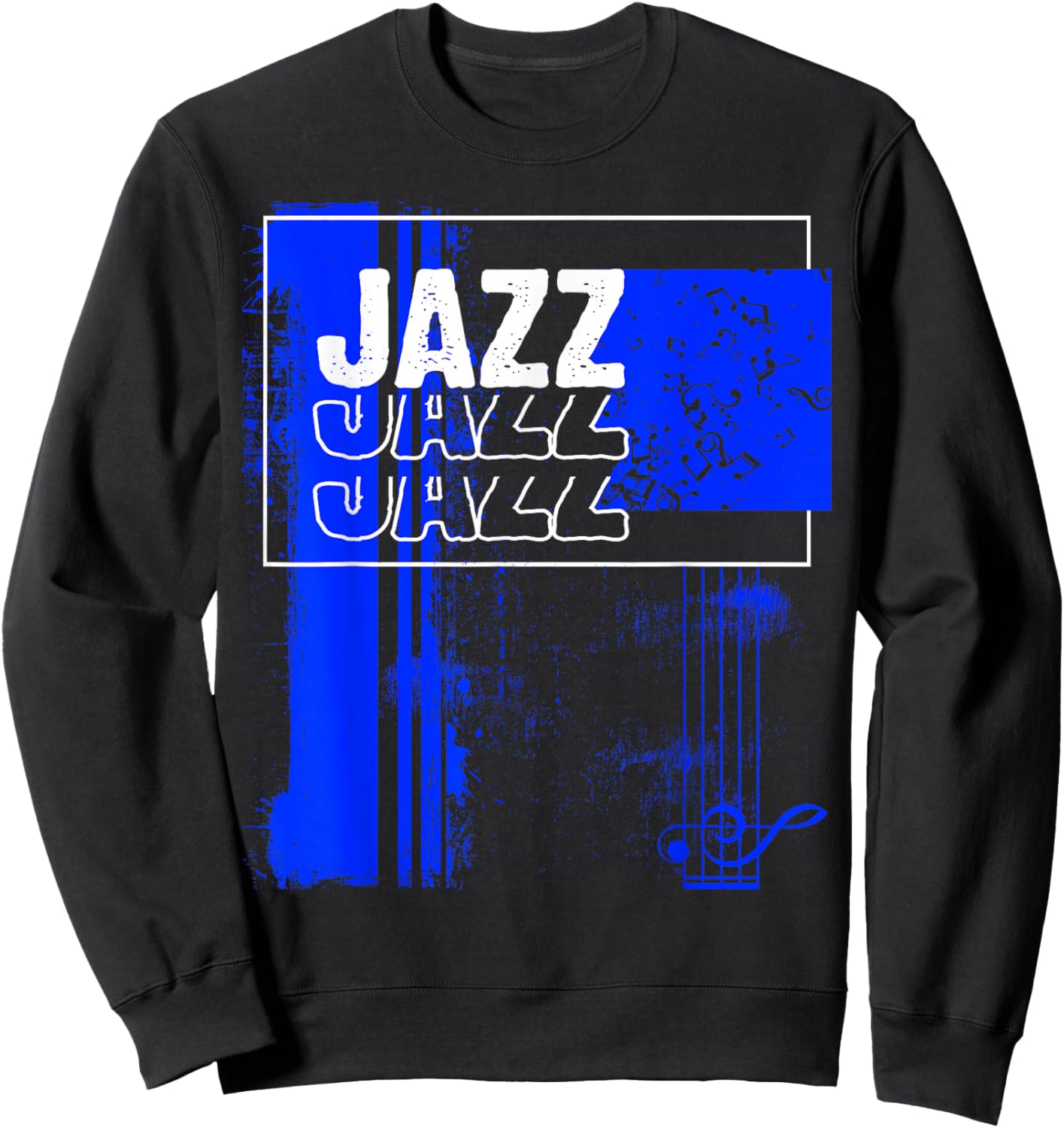 Jazz Musician Blue Notes Sweatshirt - Sweatshirt | Black