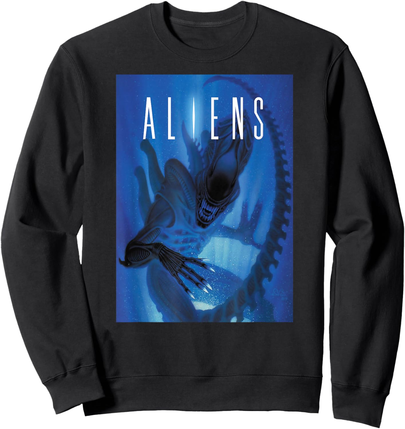 Aliens Xenomorph Blue Light Sweatshirt - Sweatshirt | Black