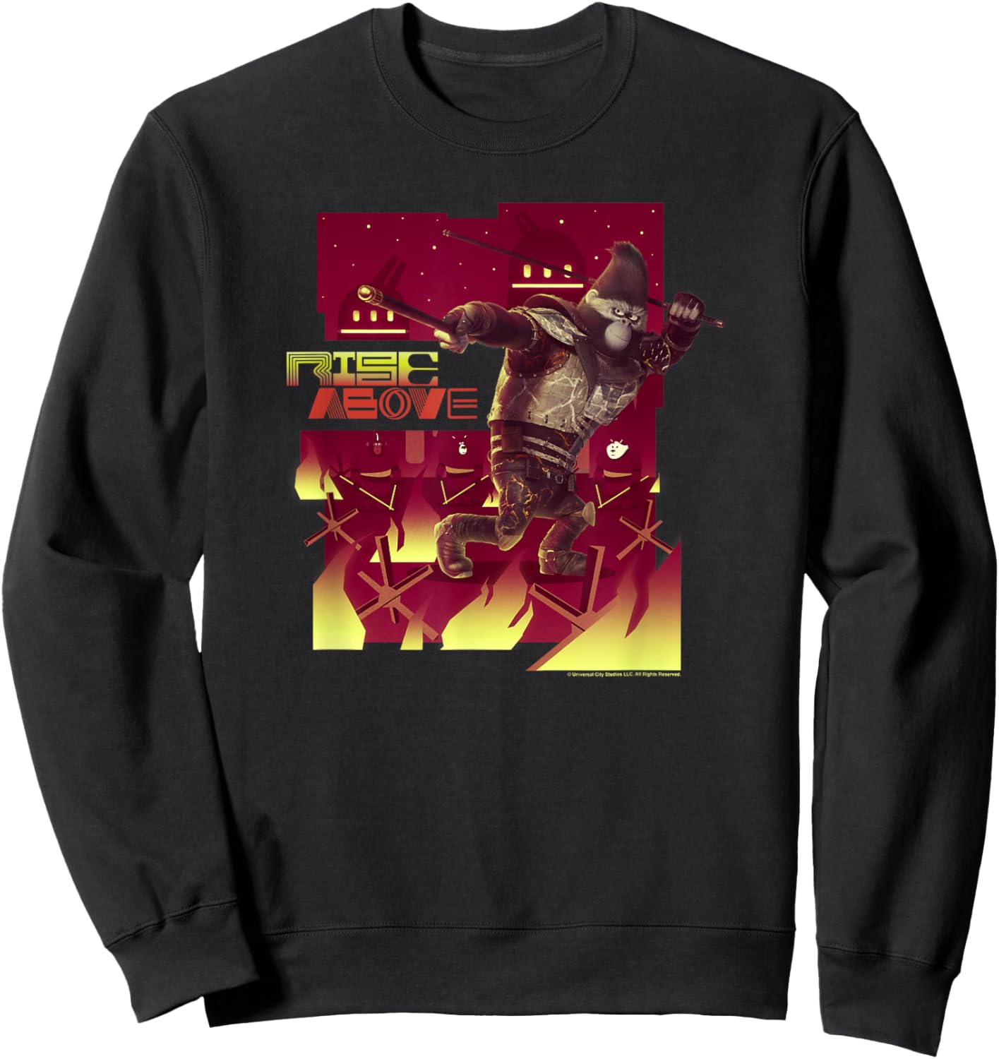 Sing 2 Johnny Rise Above Poster Sweatshirt - Sweatshirt | Black