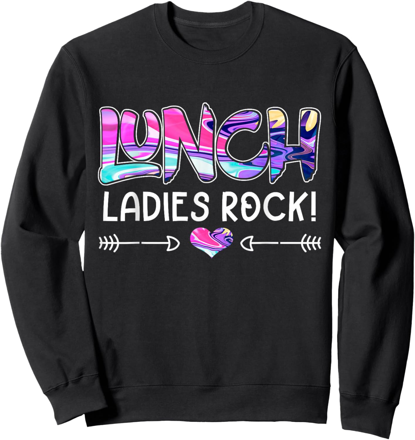 Lunch Ladies Rock Lunch Lady Squad - Back To School Sweatshirt - Sweatshirt | Black