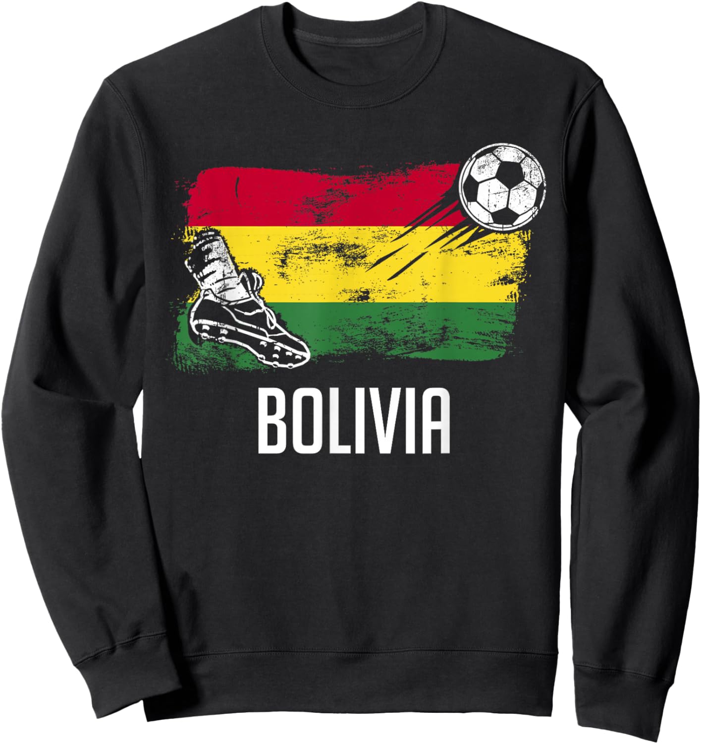 Bolivia Flag Jersey Bolivian Soccer Team Bolivian Sweatshirt - Sweatshirt | Black