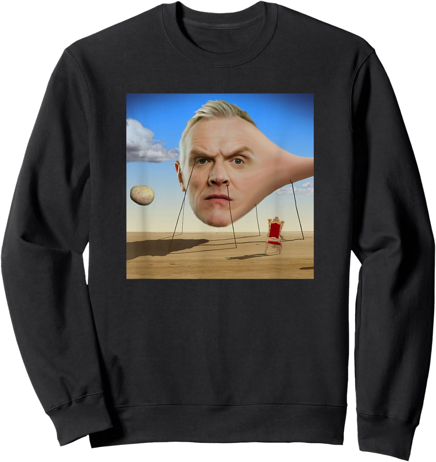 Taskmaster Dali Greg Davies , -Adults, Black, Small Sweatshirt - Sweatshirt | Black