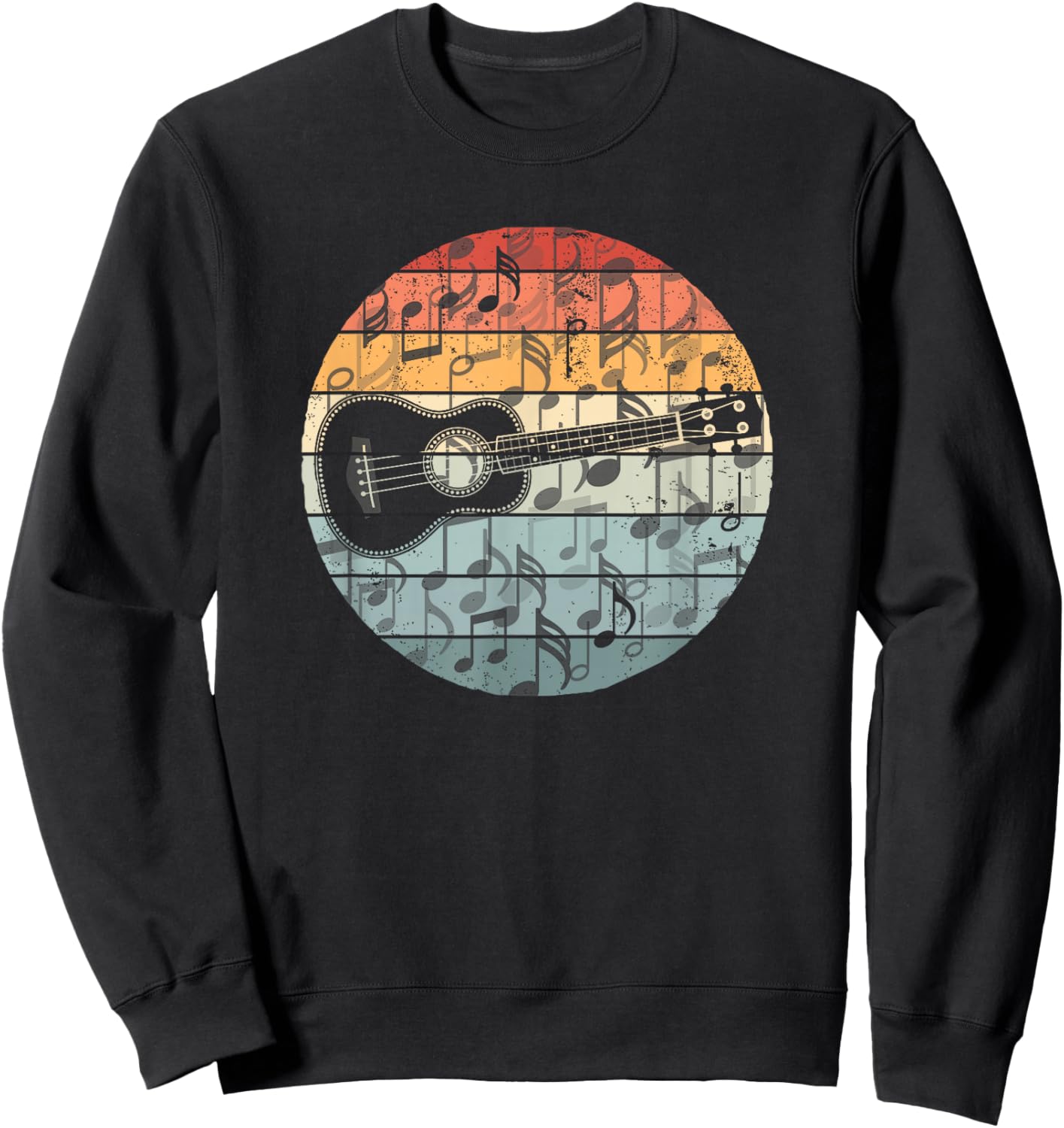 Retro Uke Ukulele Player Funny Ukulele Music Sweatshirt - Sweatshirt | Black