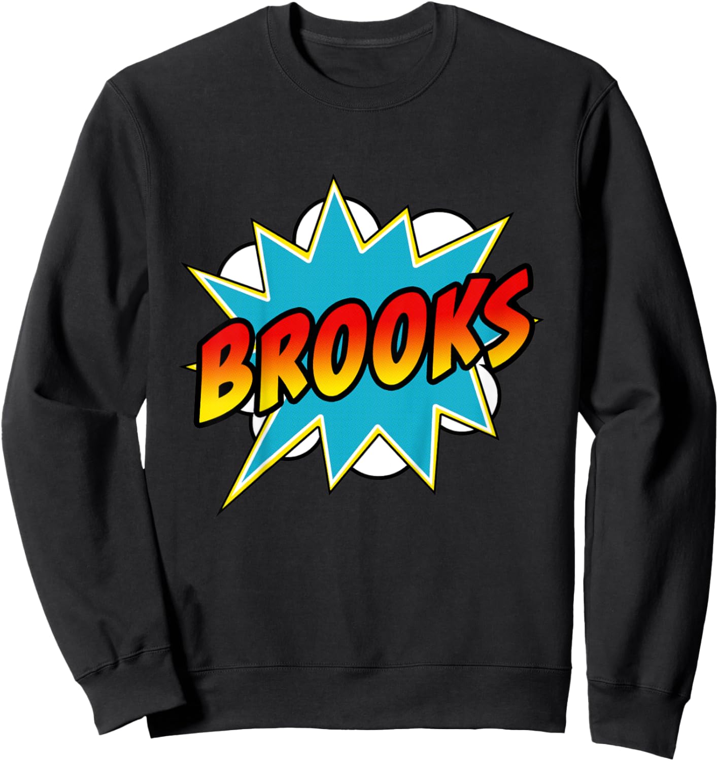 Kids Boys Brooks Comic Book Superhero Name Sweatshirt - Sweatshirt | Black