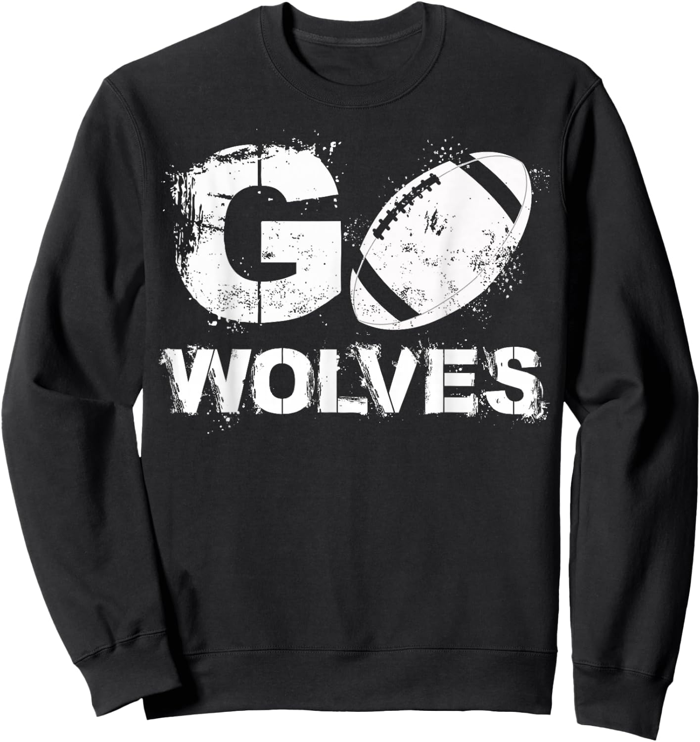 Football Go Wolves Sweatshirt - Sweatshirt | Black