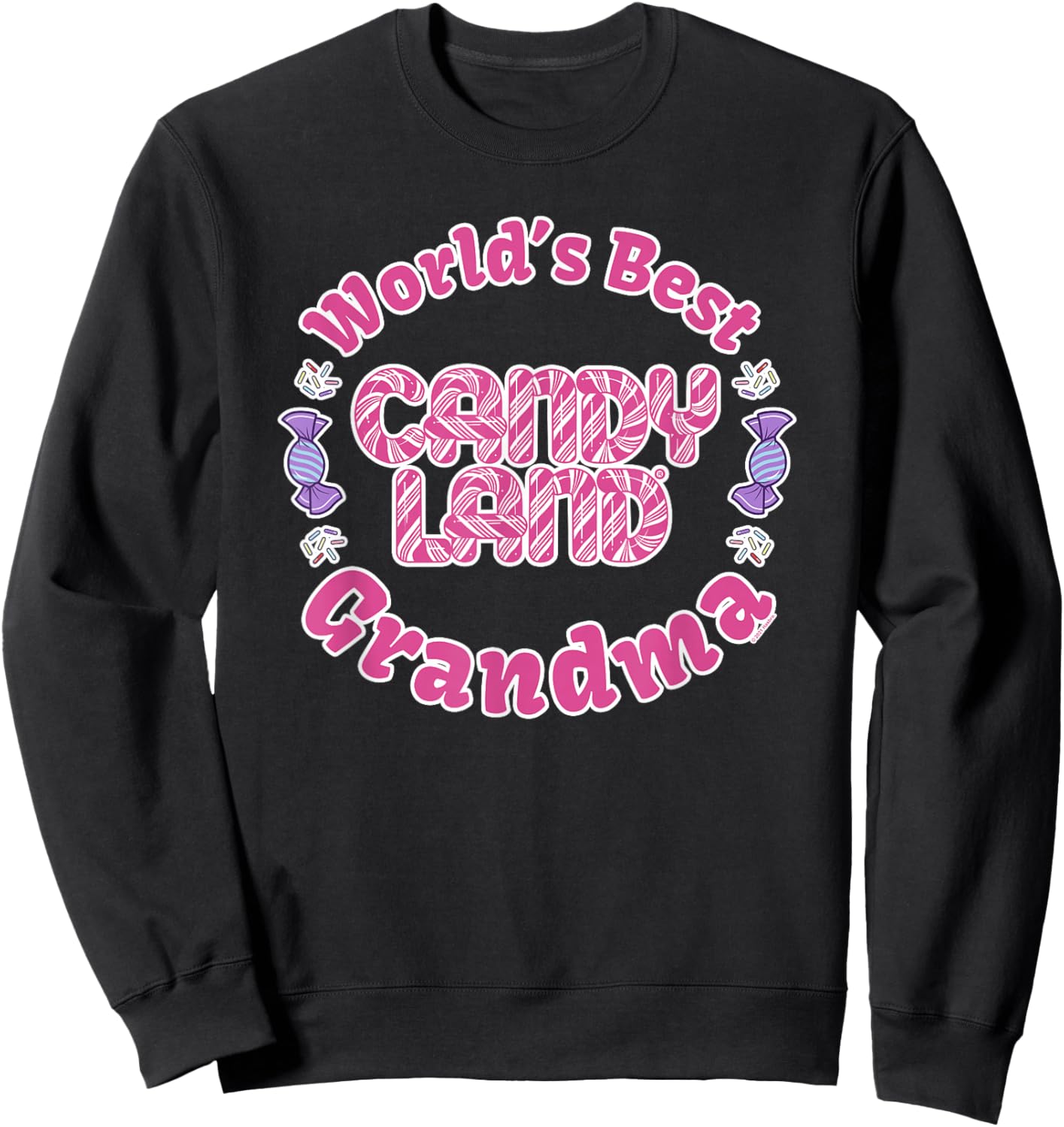 Candy Land Grandparents Day World's Best Grandma Sweatshirt - Sweatshirt | Black