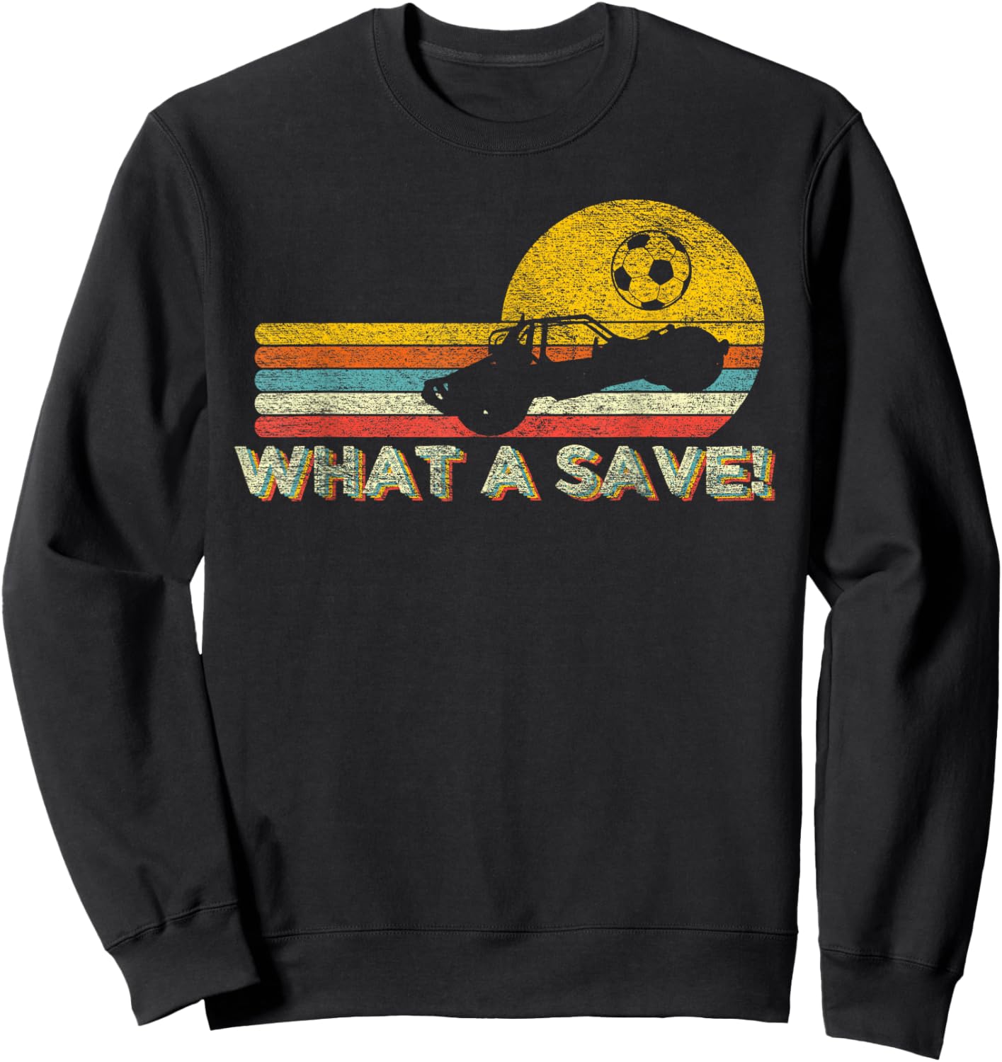 What a Rescue Vintage Retro Rocket Soccer Car League Sweatshirt - Sweatshirt | Black