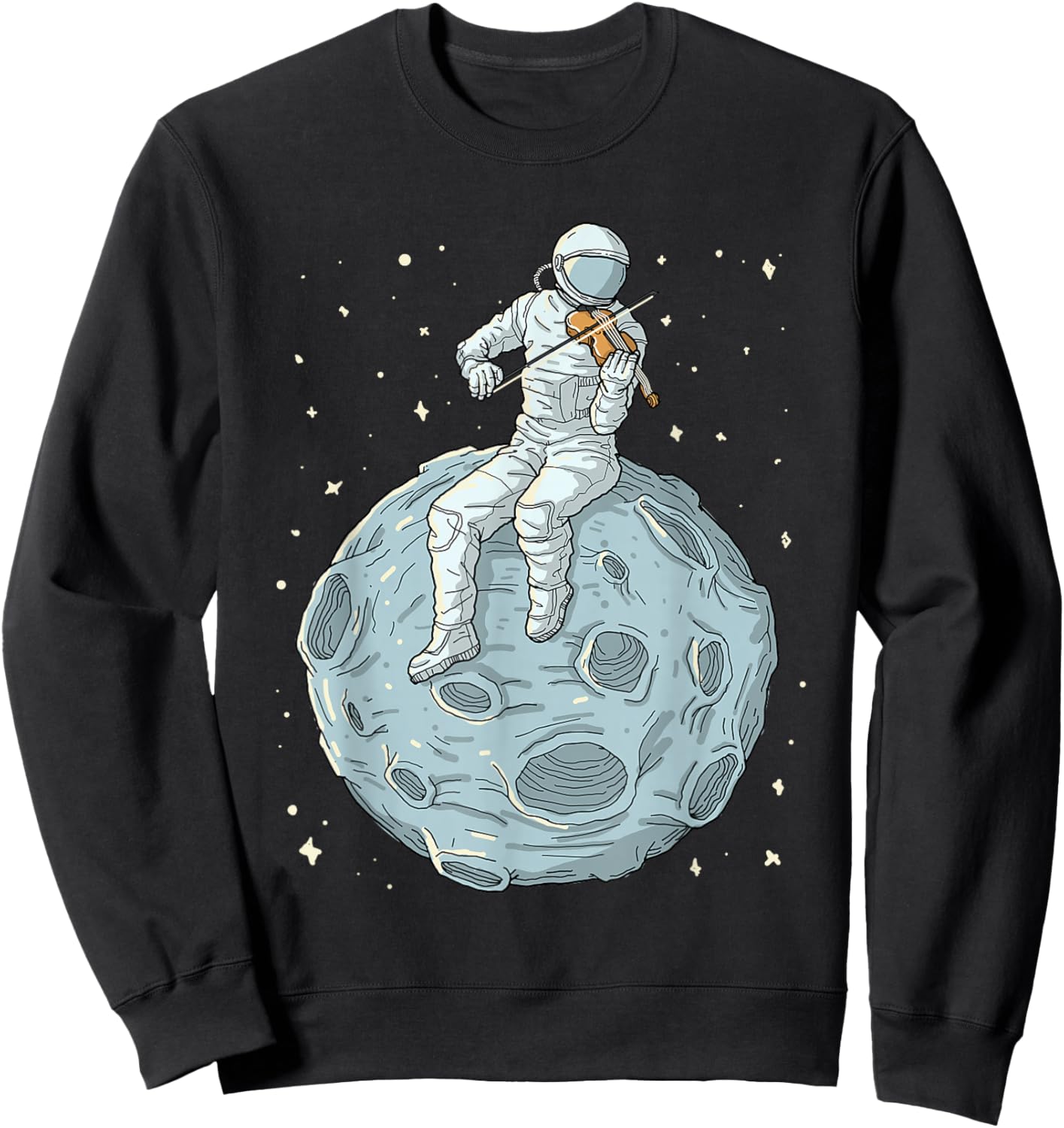 Astronaut Violin Player Violinist Viola Classical Music Sweatshirt - Sweatshirt | Black