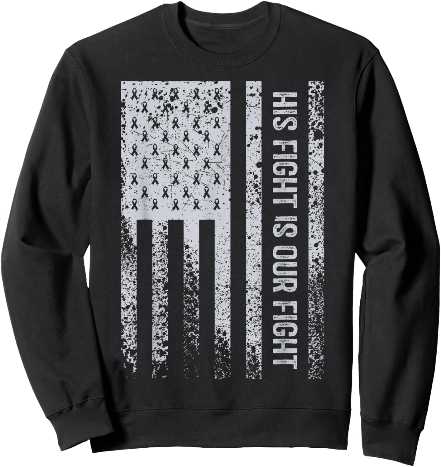 His Fight Is Our Fight Parkinsons Disease Awareness Sweatshirt - Sweatshirt | Black