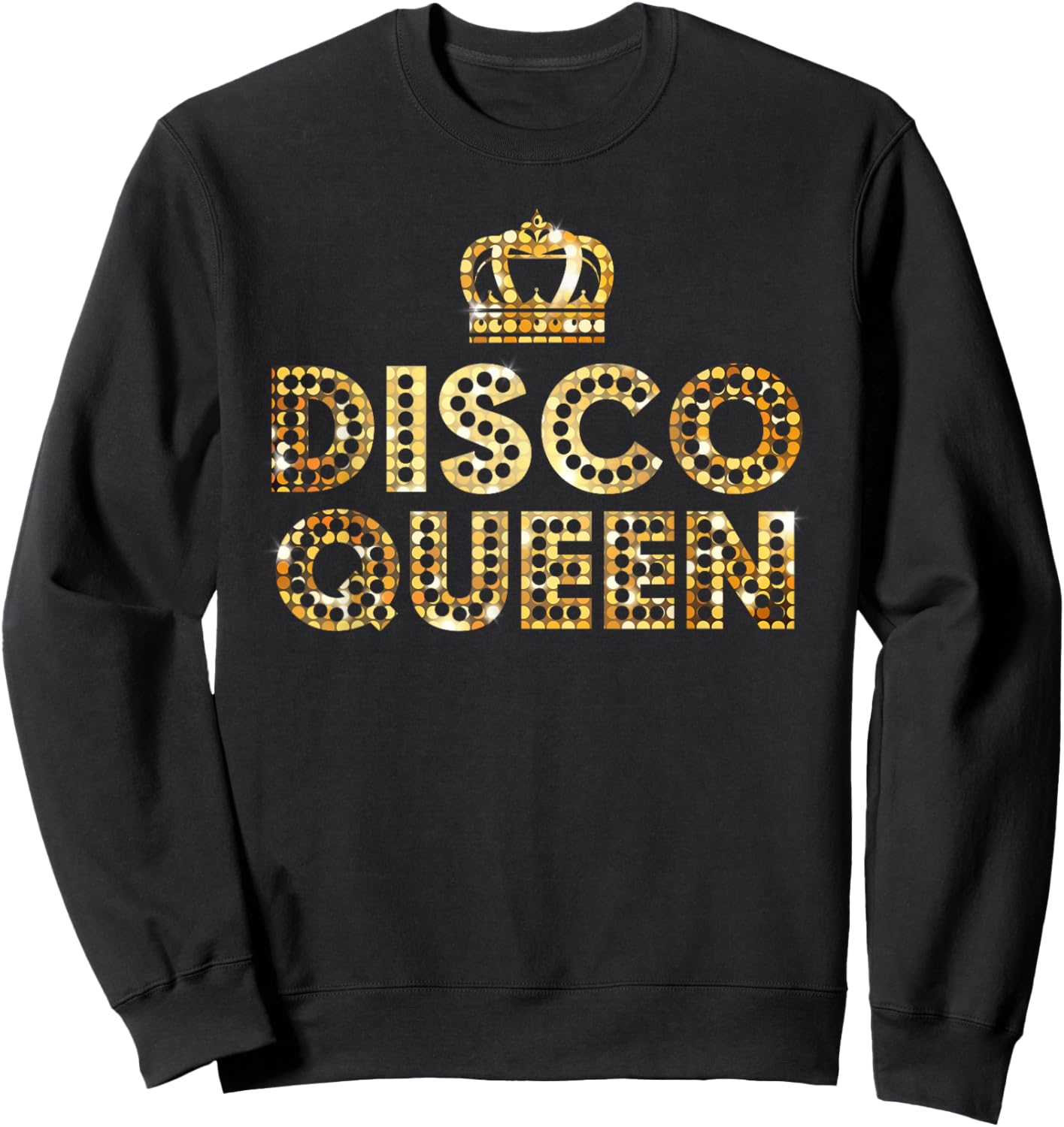Disco Queen, Retro 70's Disco Matching Couple Gift Sweatshirt - Sweatshirt | Black