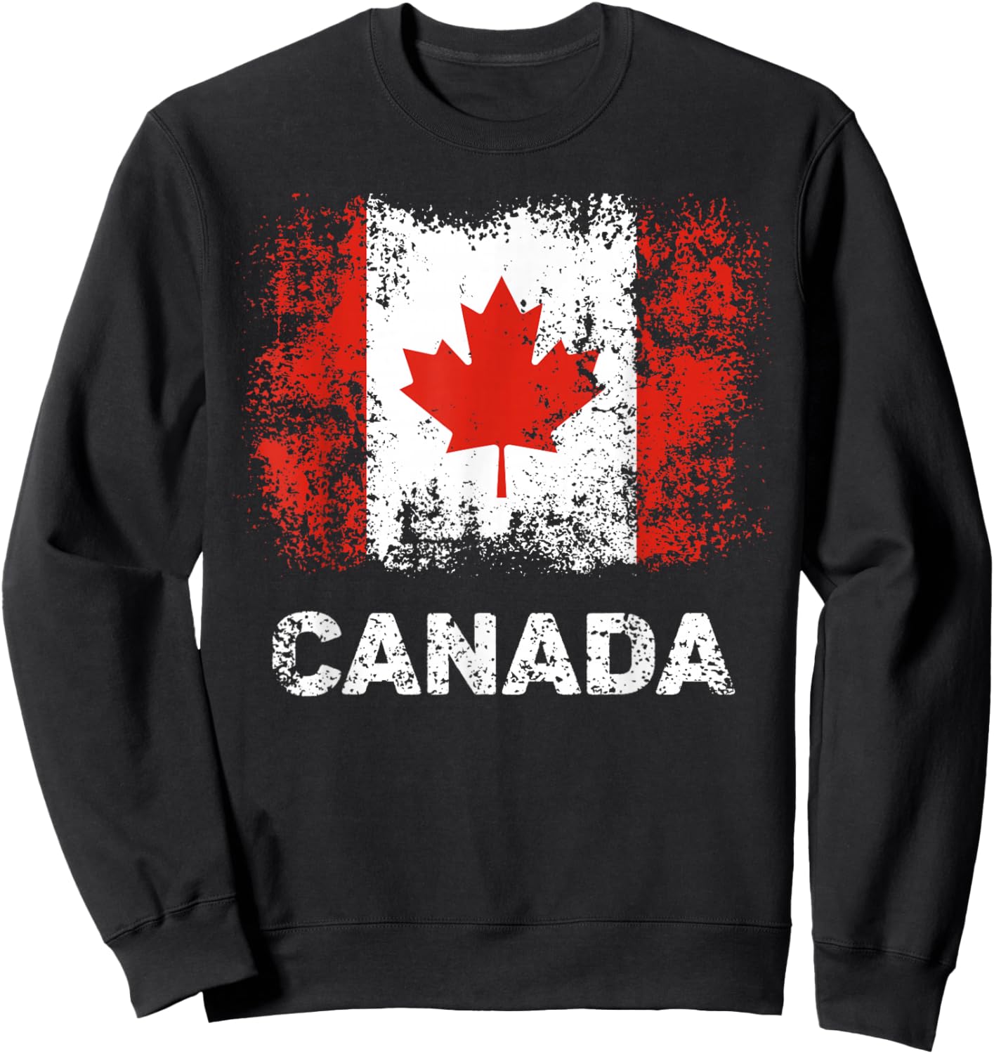 Canada Flag Shirt Maple Leaf Patriotic Canadian Flag Sweatshirt - Sweatshirt | Black