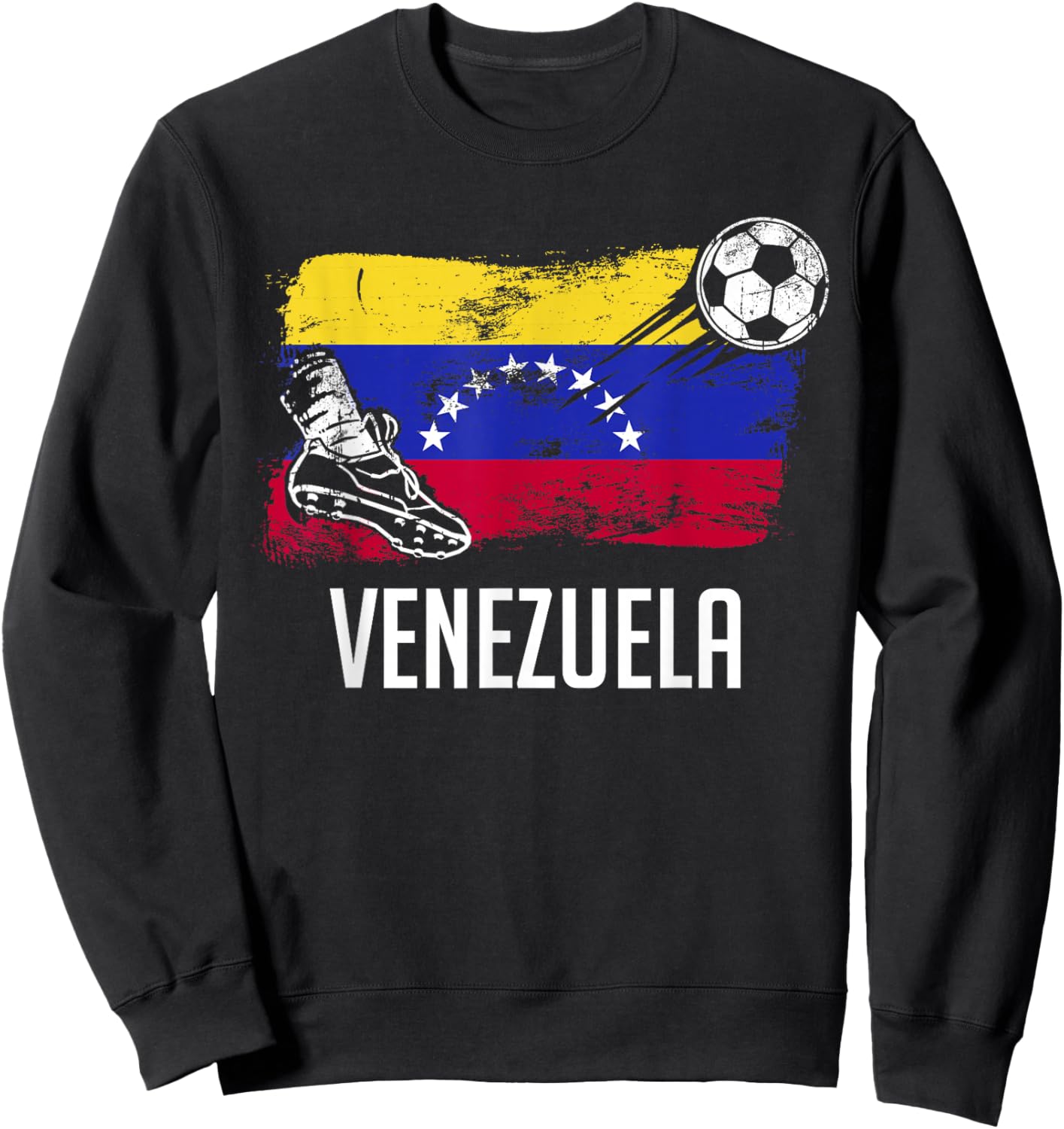 Venezuela Flag Jersey Venezuelan Soccer Team Venezuelan Sweatshirt - Sweatshirt | Black