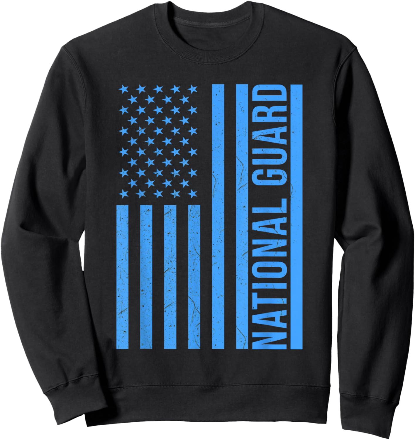 National Guard Patriotic Flag Sweatshirt - Sweatshirt | Black