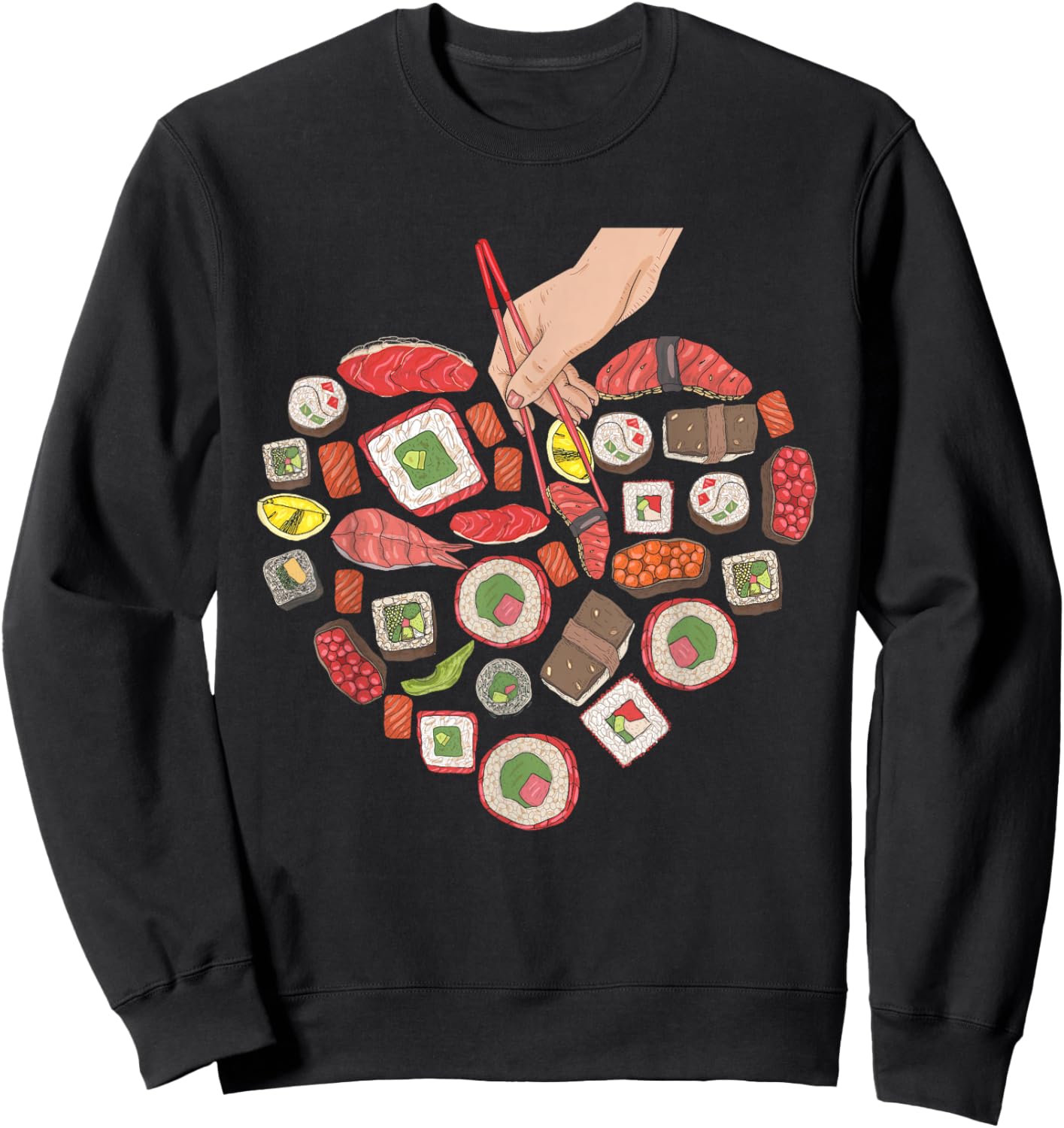 Sushi Heart - Japan Japanese Cuisine Chef Food Lover Sweatshirt - Sweatshirt | Black