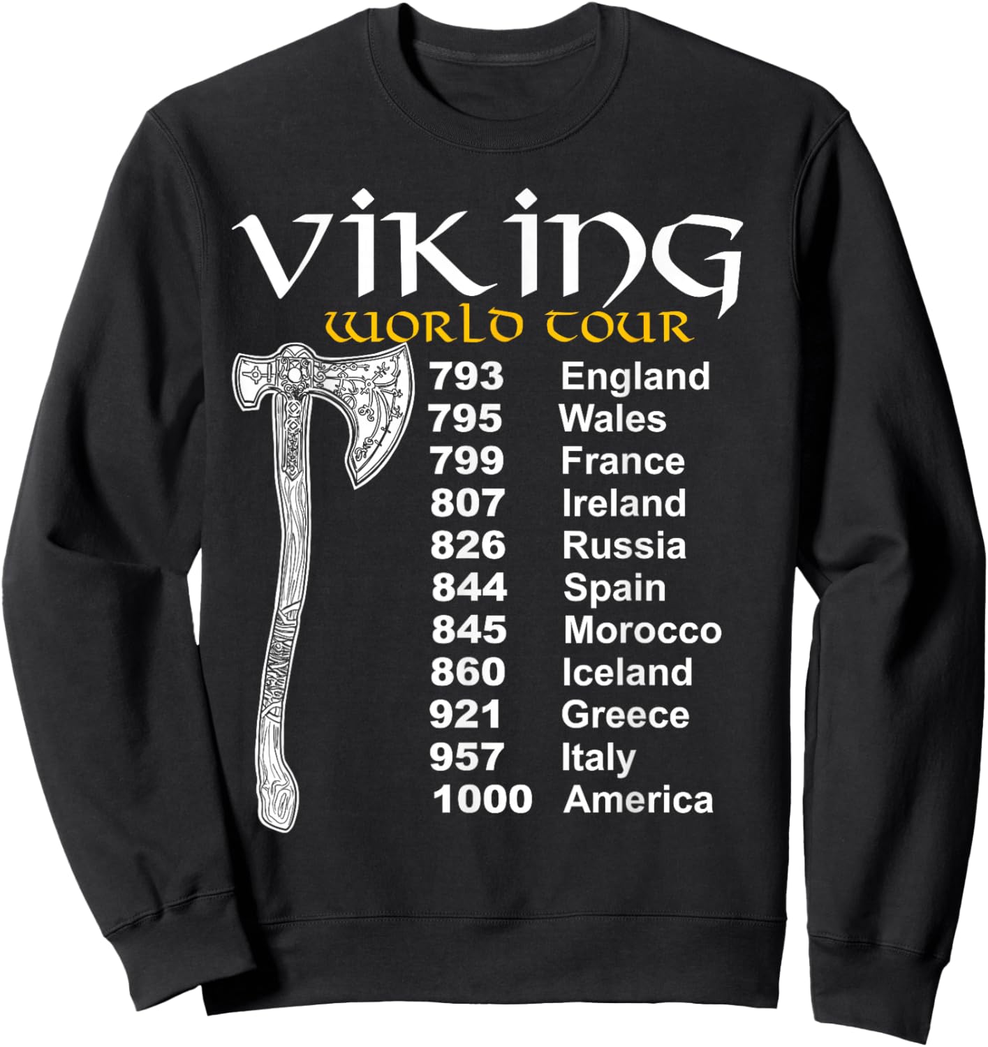 Viking World Tour Sweatshirt - Sweatshirt | Black