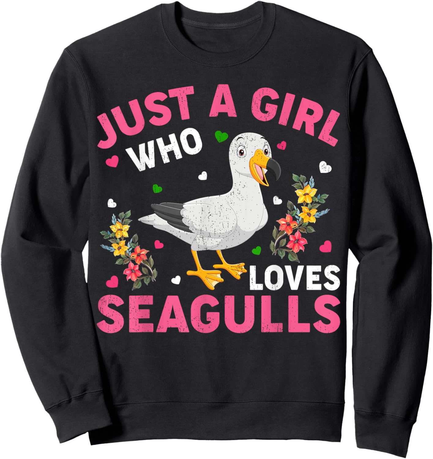 Seagull Bird Lover Just A Girl Who Loves Seagulls Sweatshirt - Sweatshirt | Black