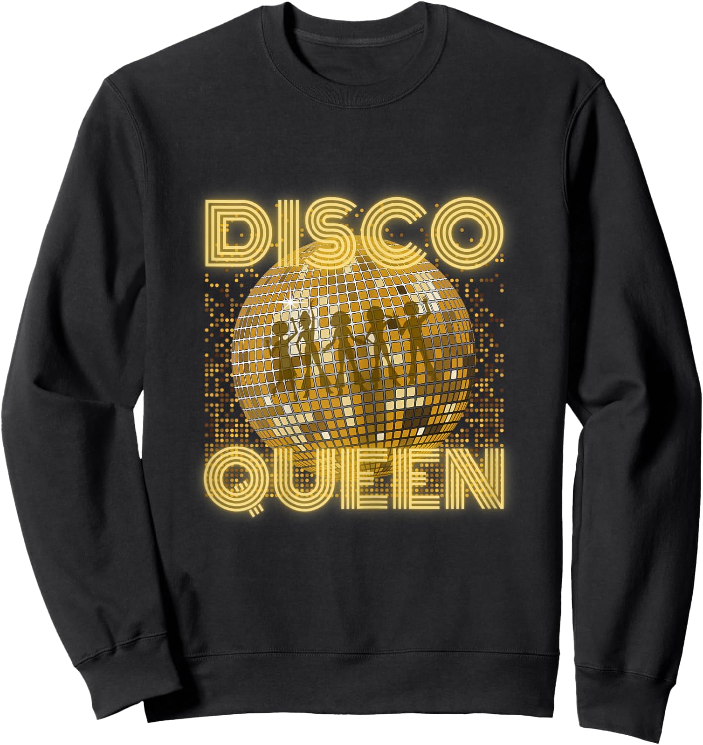 Disco Queen - 70's Disco Vintage Retro Seventies Costume Sweatshirt - Sweatshirt | Black