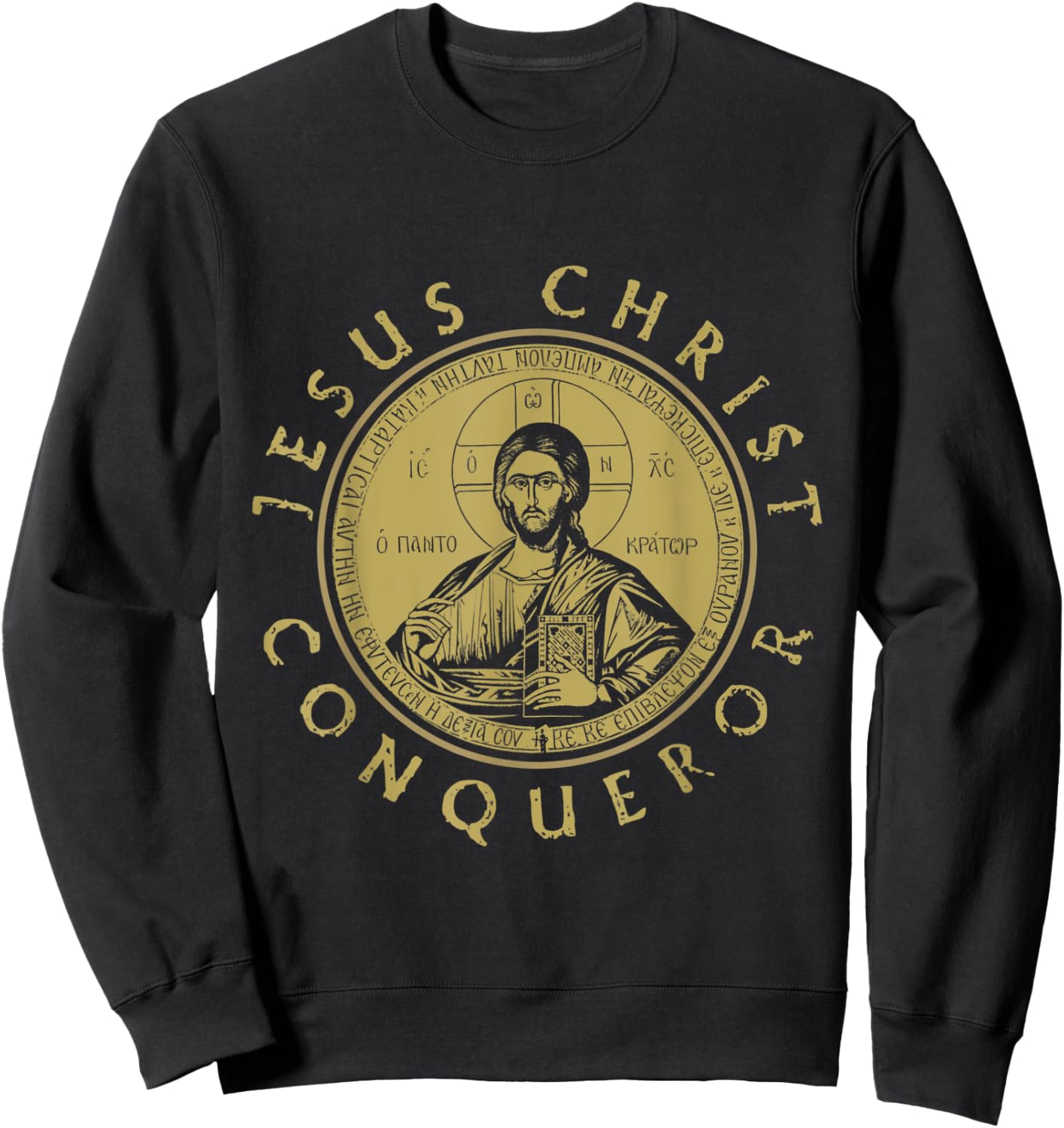 Jesus Christ Conqueror Orthodox Christianity Sweatshirt - Sweatshirt | Black