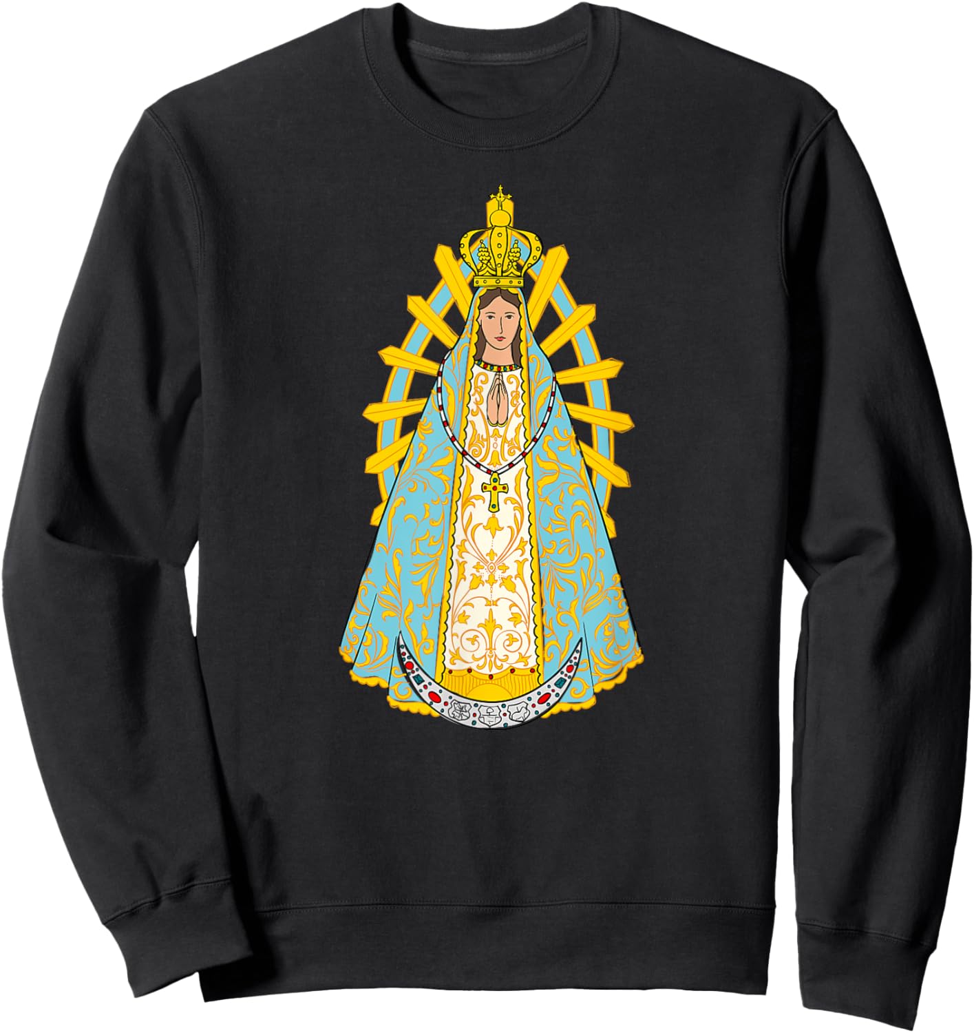Lady of Lujan - Lady of Lujan - Virgen de Lujan Sweatshirt - Sweatshirt | Black