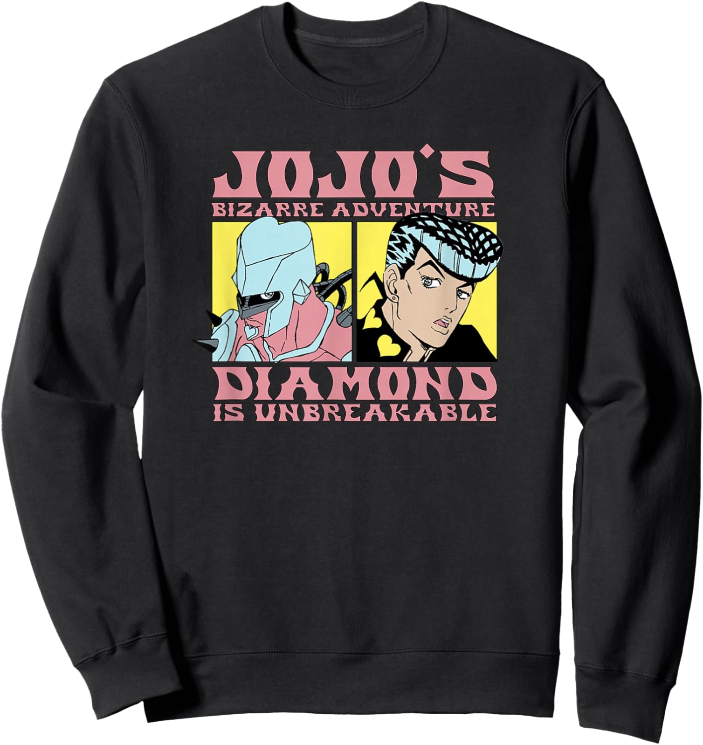 JoJo Part 4 Josuke and Shining Crazy Diamond Drawing Anime Sweatshirt - Sweatshirt | Black