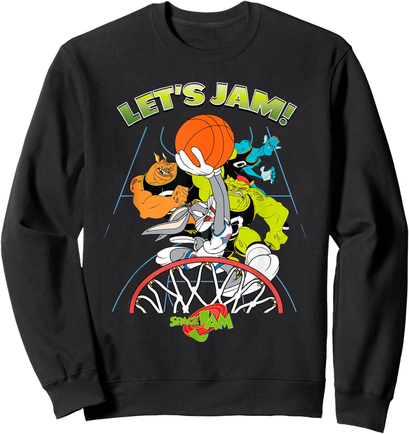 Space Jam Let's Jam Sweatshirt - Sweatshirt | Black