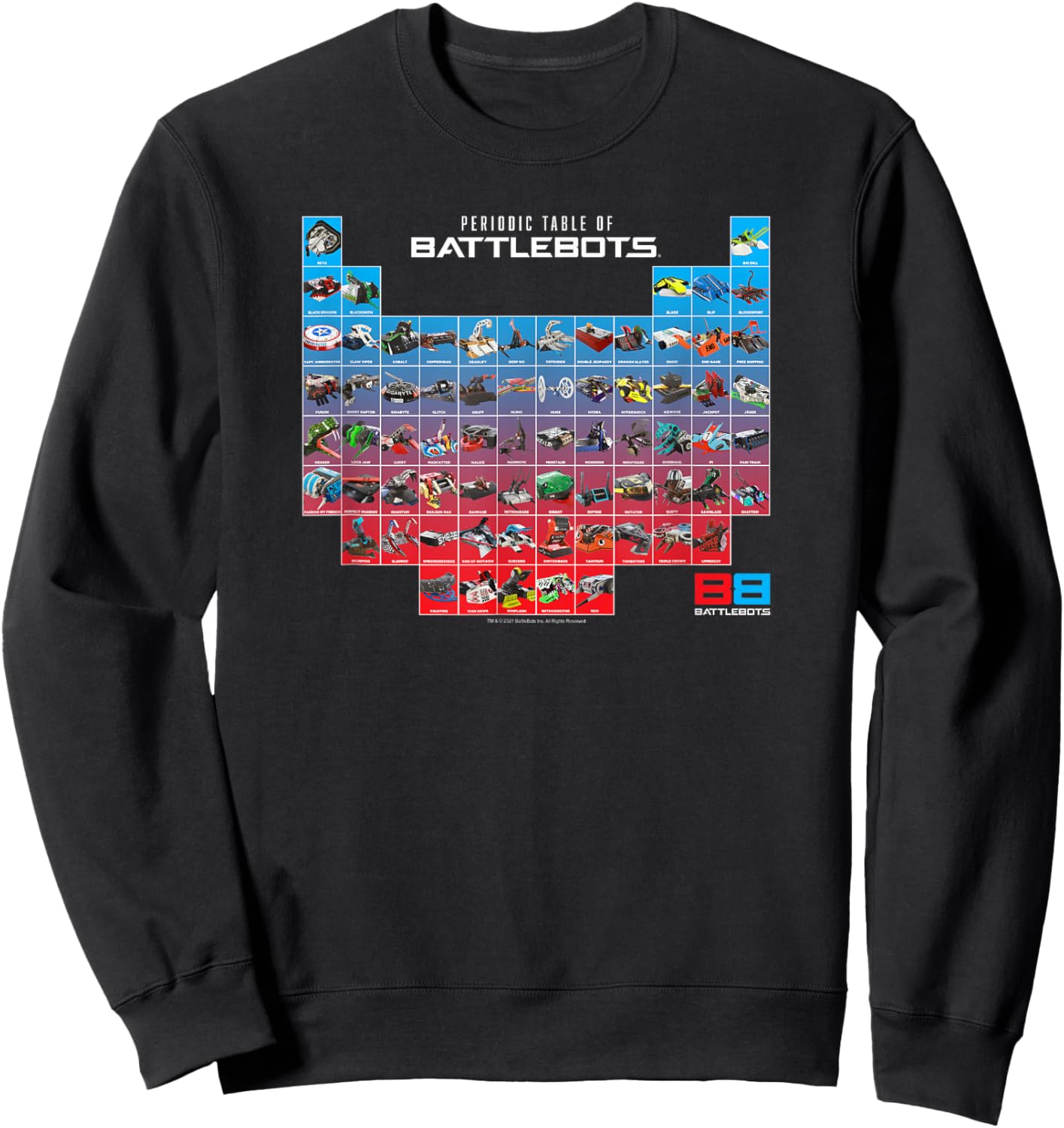BattleBots Periodic Table of BattleBots Small Sweatshirt - Sweatshirt | Black