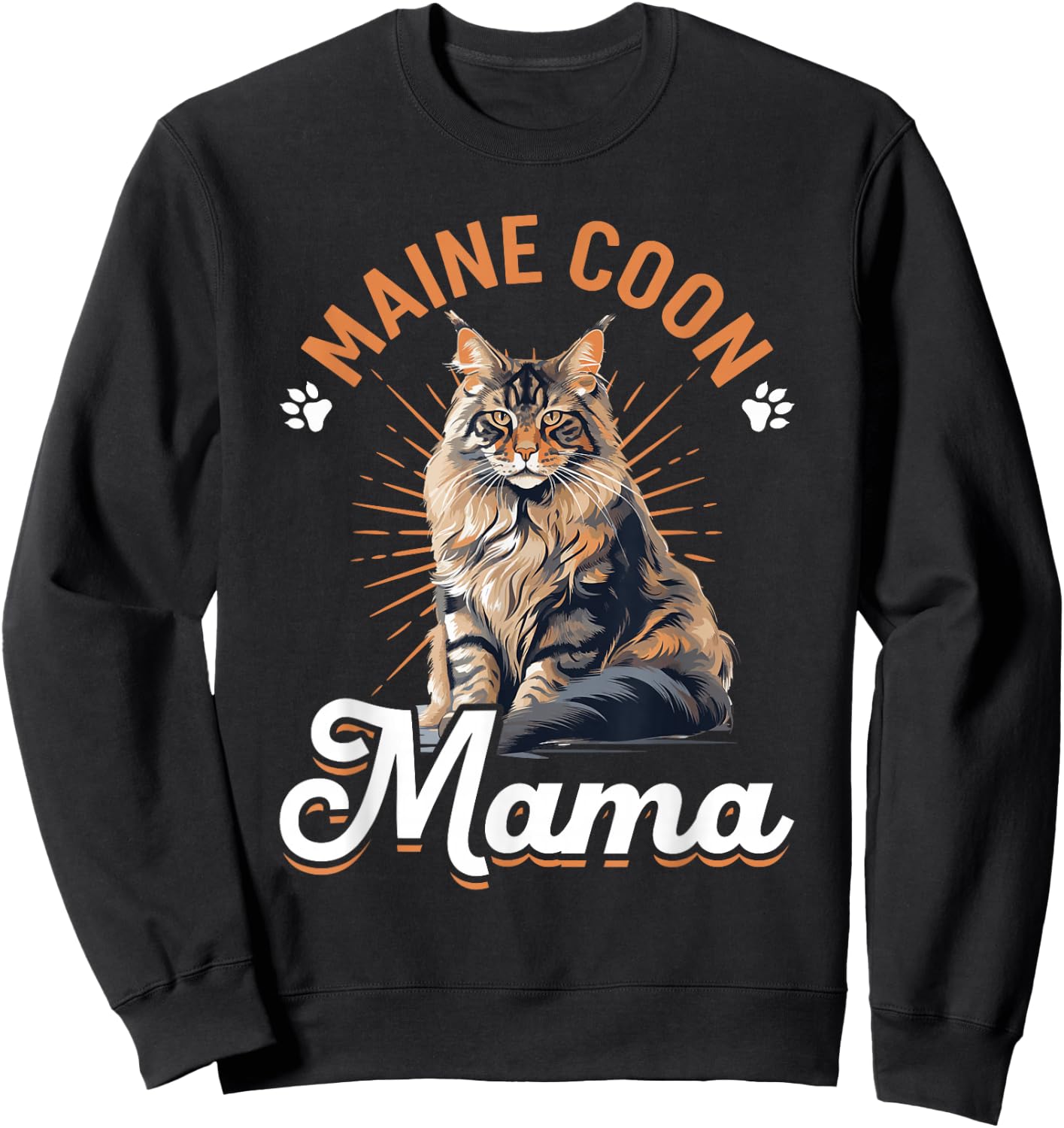 Maine Coon Cat Breed Pet - Maine Coon Mama Sweatshirt - Sweatshirt | Black