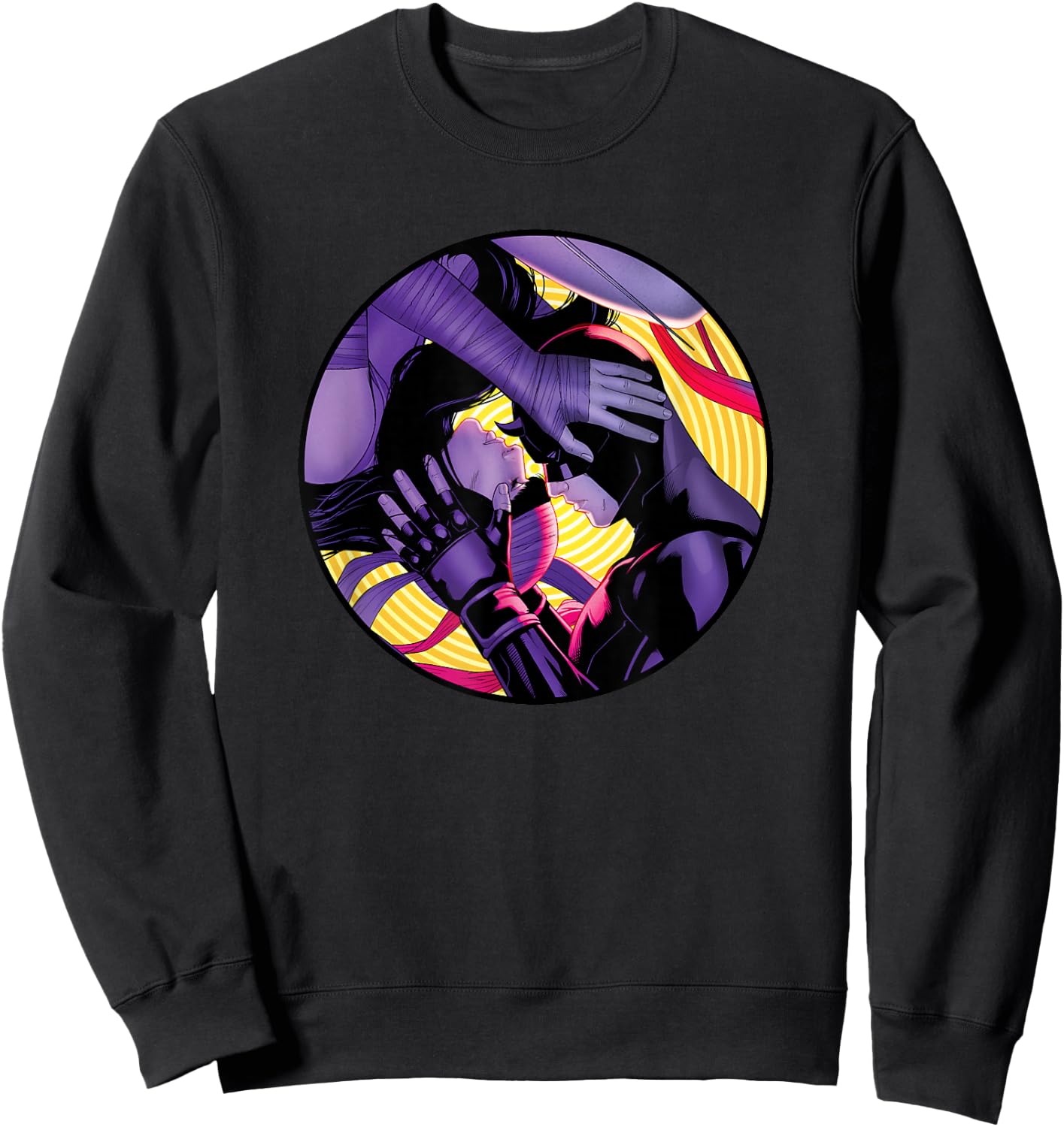 Marvel Daredevil & Elektra Variant Cover Valentine's Day Sweatshirt - Sweatshirt | Black