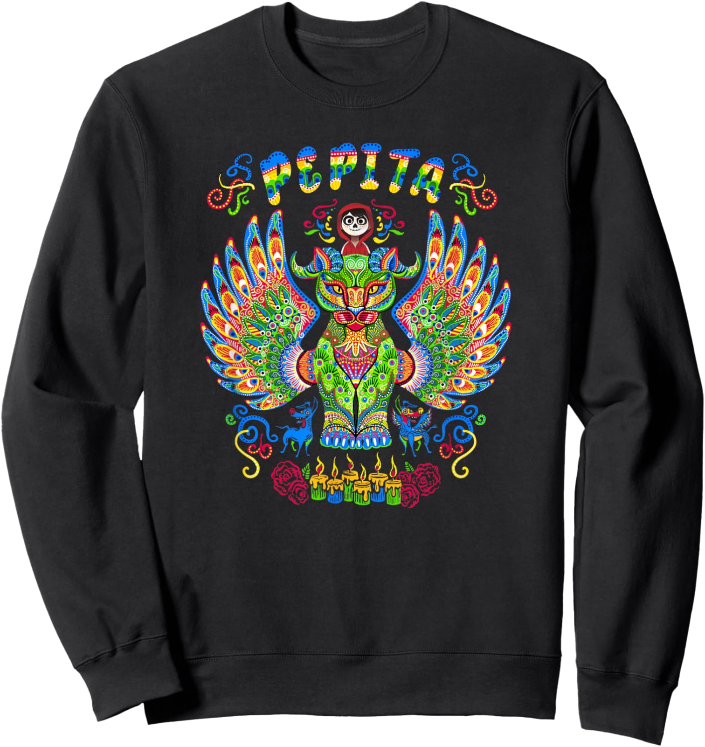 Disney Pixar Coco Pepita Alebrijes Style Coco Sweatshirt - Sweatshirt | Black