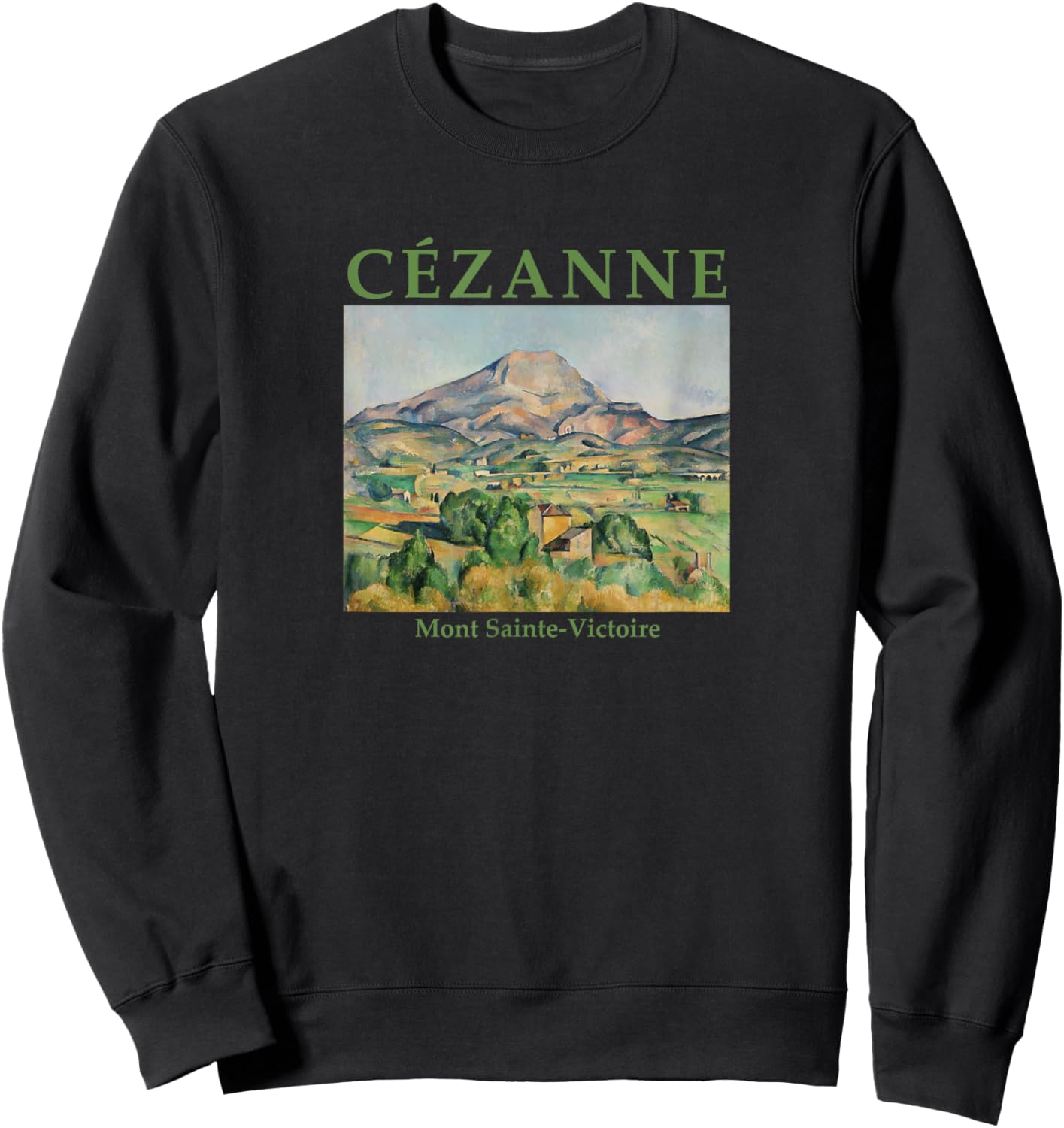 Paul Cézanne Mont Sainte-Victoire French Post-Impressionist Sweatshirt - Sweatshirt | Black