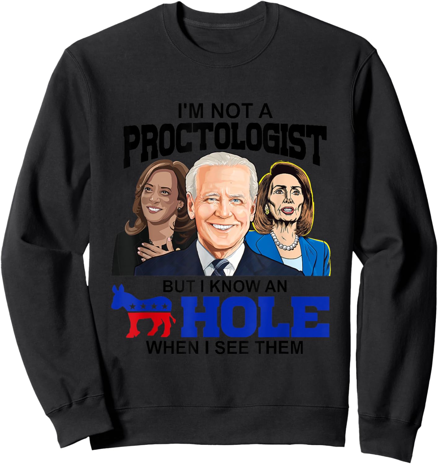 I'm Not A Proctologist But I Know An Asshole When I See Them Sweatshirt - Sweatshirt | Black