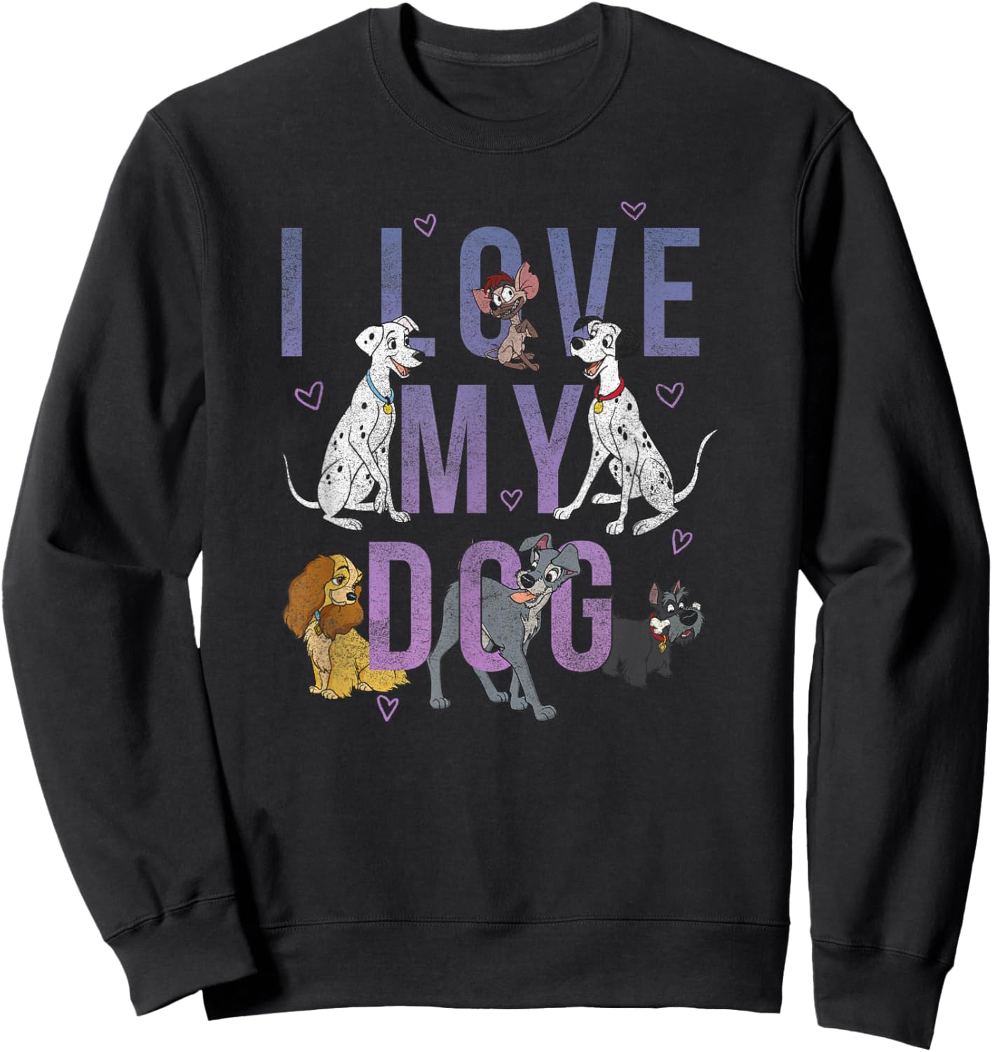 Disney Classic Group International Dog Day I Love My Dog Sweatshirt - Sweatshirt | Black