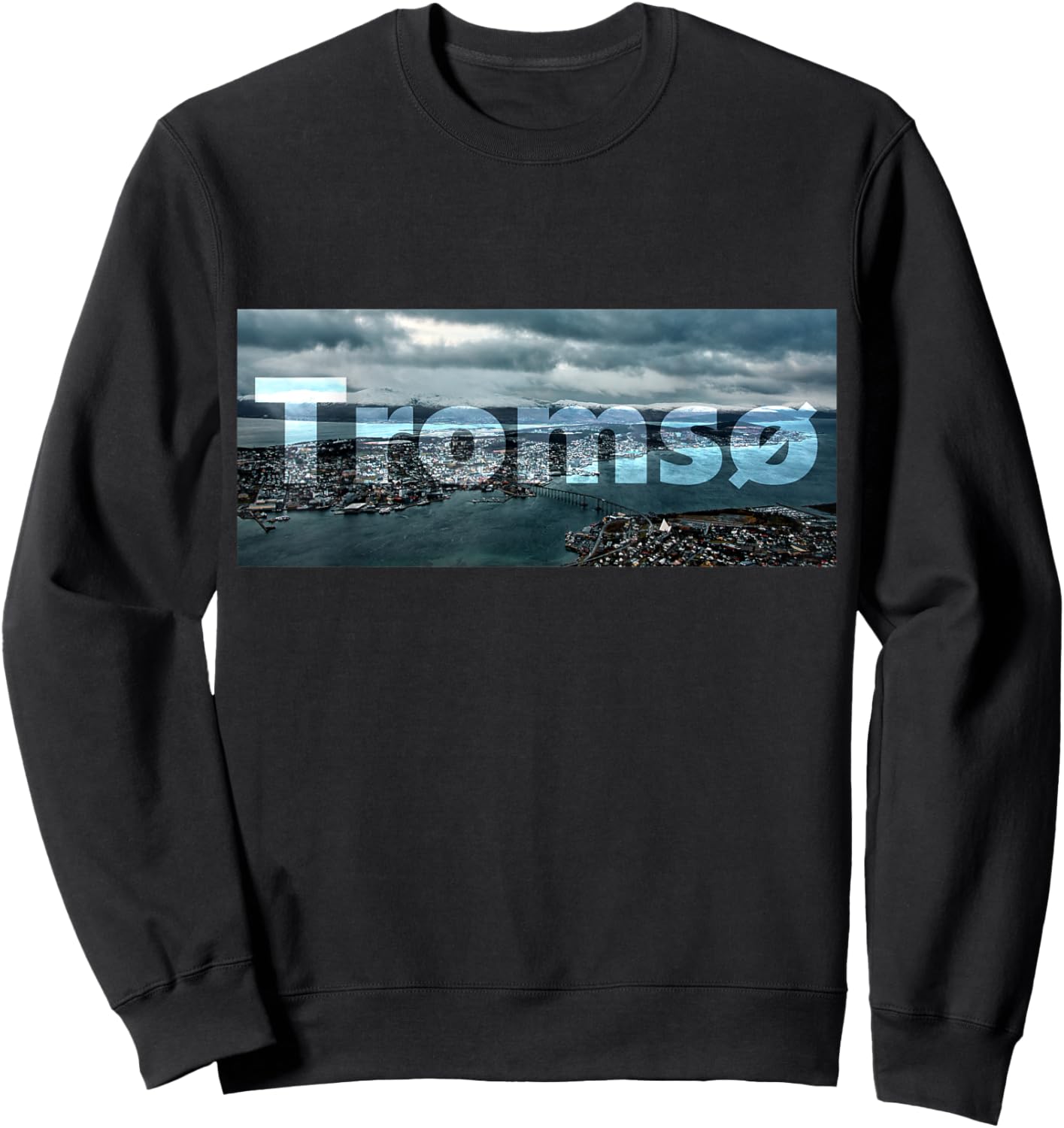 Tromsø - right from the arctic circle Sweatshirt - Sweatshirt | Black