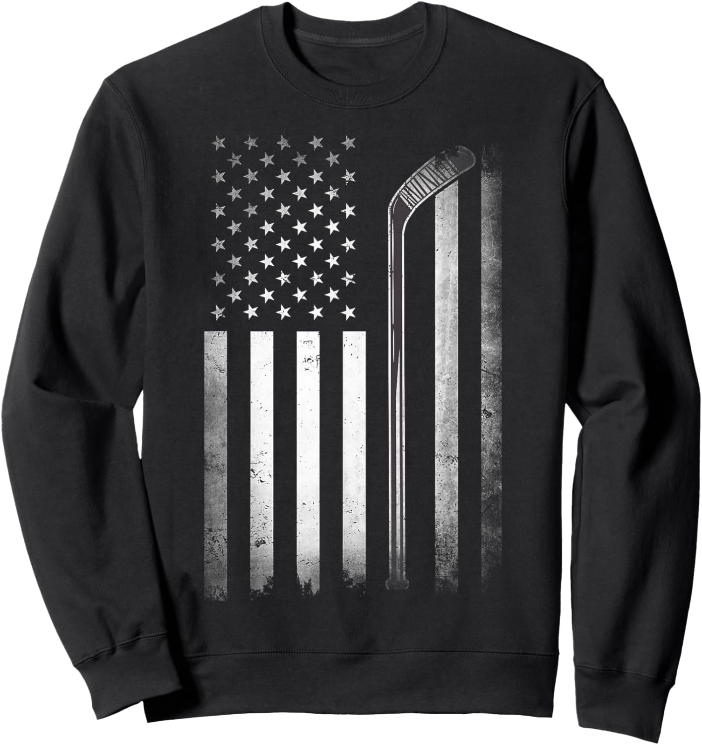 US Ice Hockey USA Practice Flag American Women Men Sweatshirt - Sweatshirt | Black